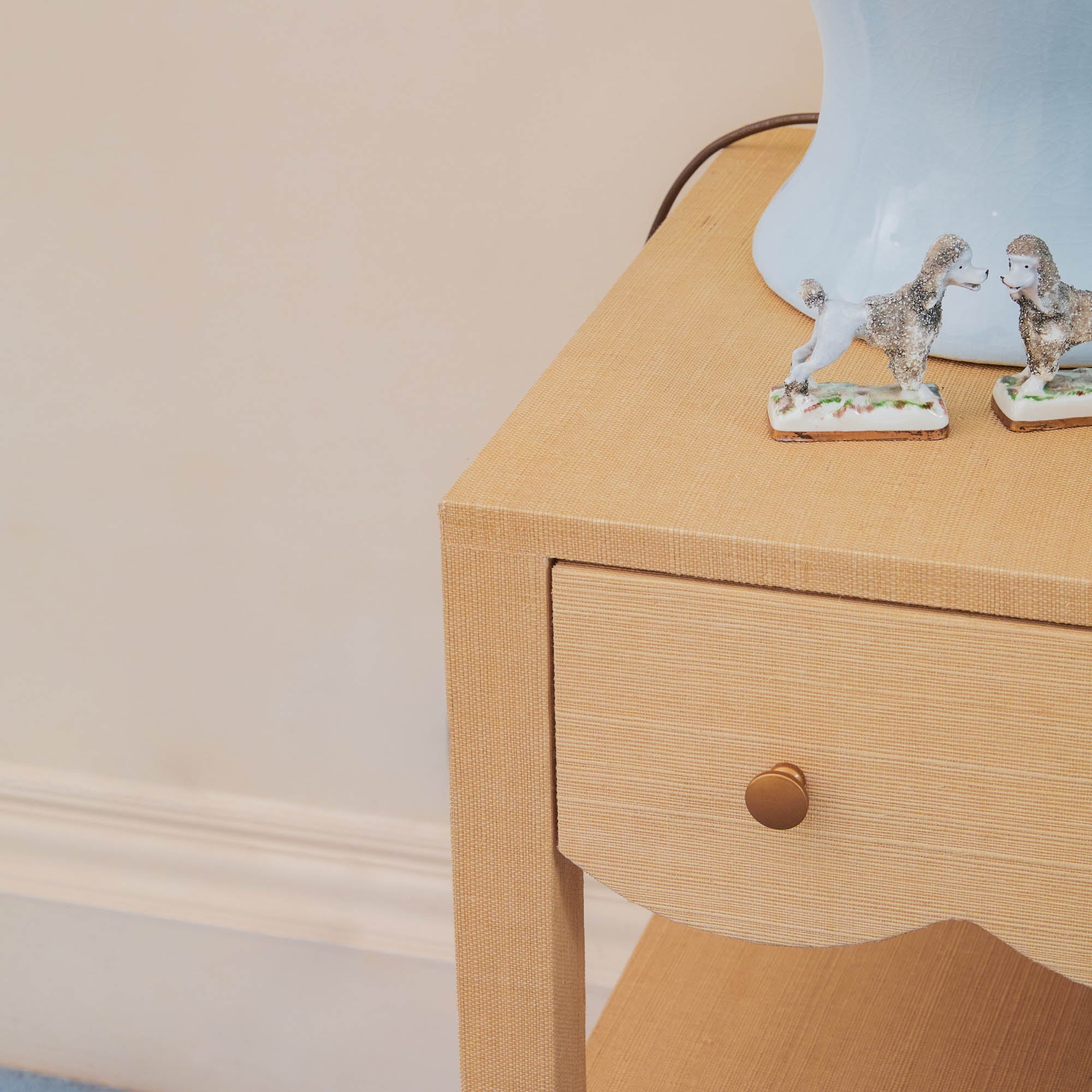 Juliette Grasscloth Bedside Table