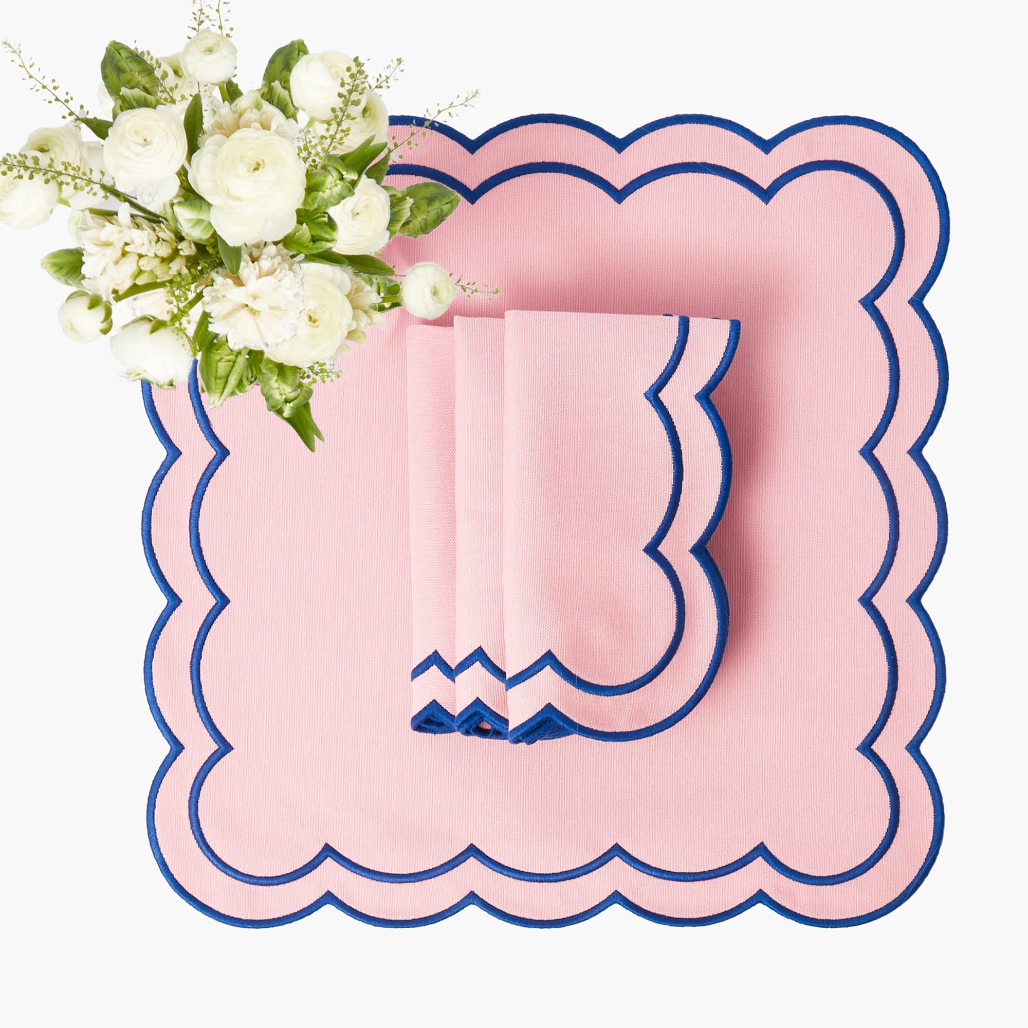 Sofia Pink Appliqué Napkins (Set of 4)