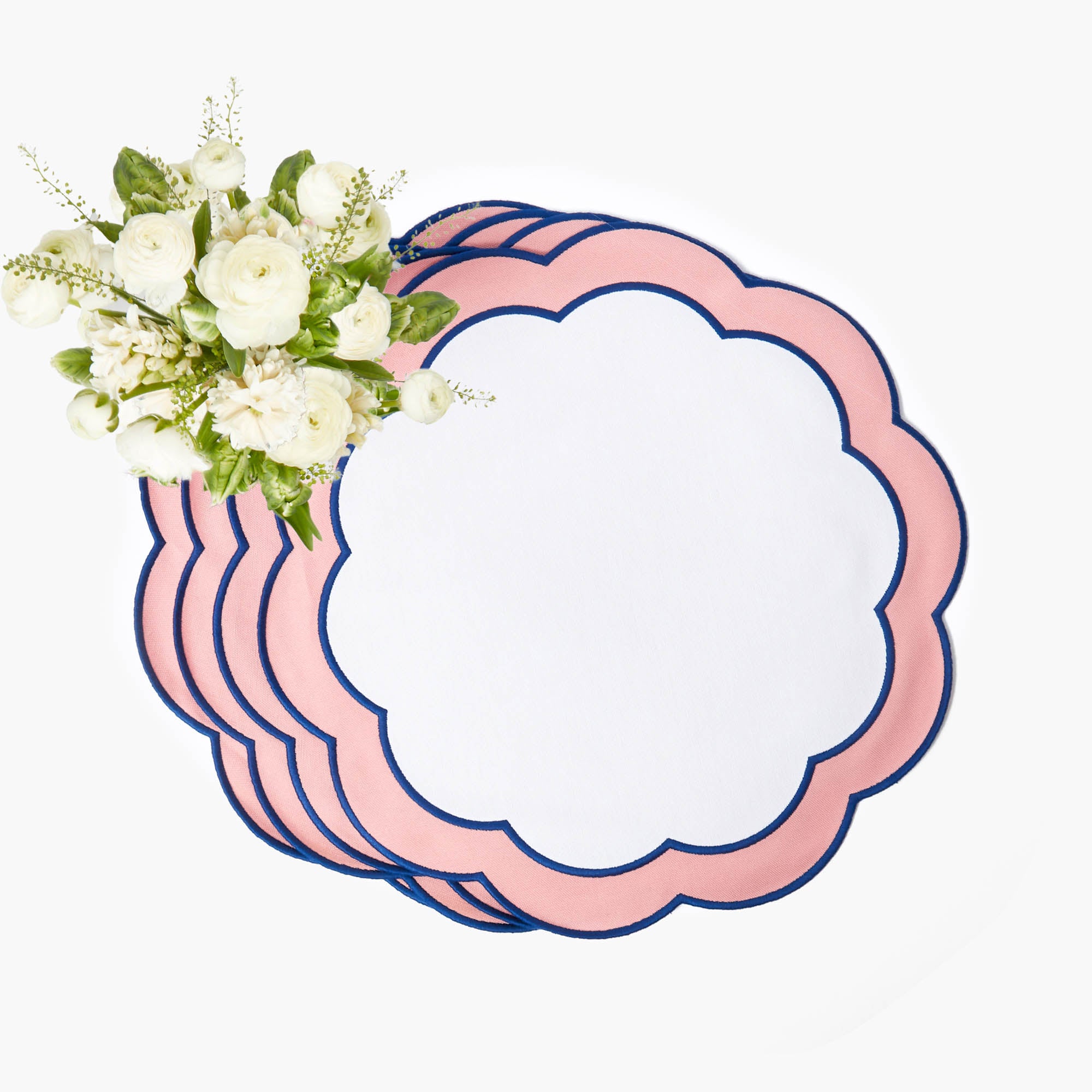 Sofia Pink Appliqué Placemats & Napkins (Set of 4)