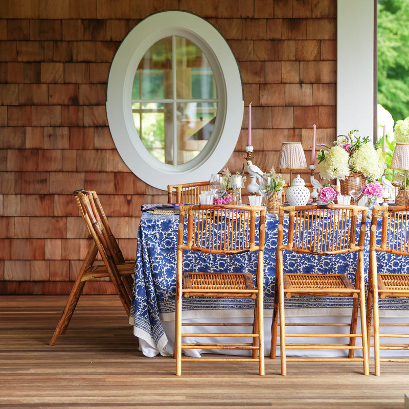 Navy Pheasant Tablecloth