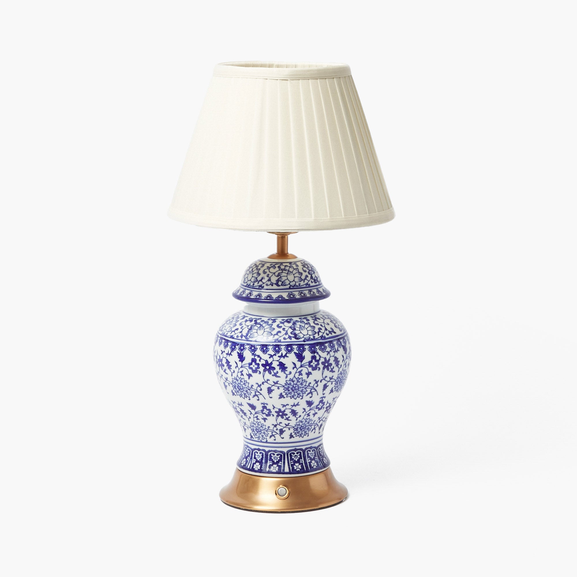 Chinoiserie Rechargeable Lamp & Cream Shade (22cm)