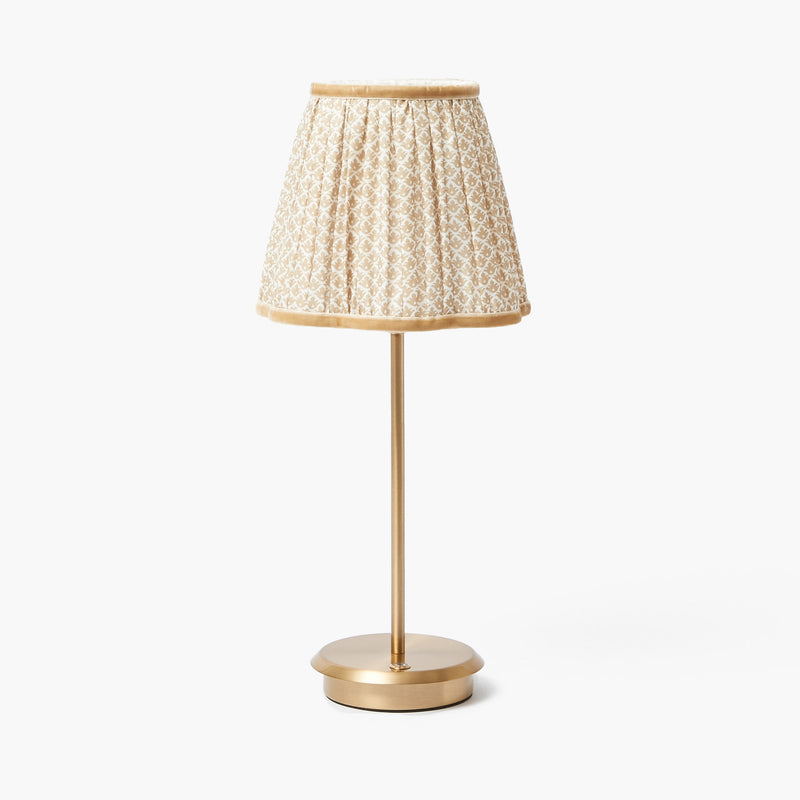 Tall Rechargeable Lamp & Putty Lotus Shade (18cm)