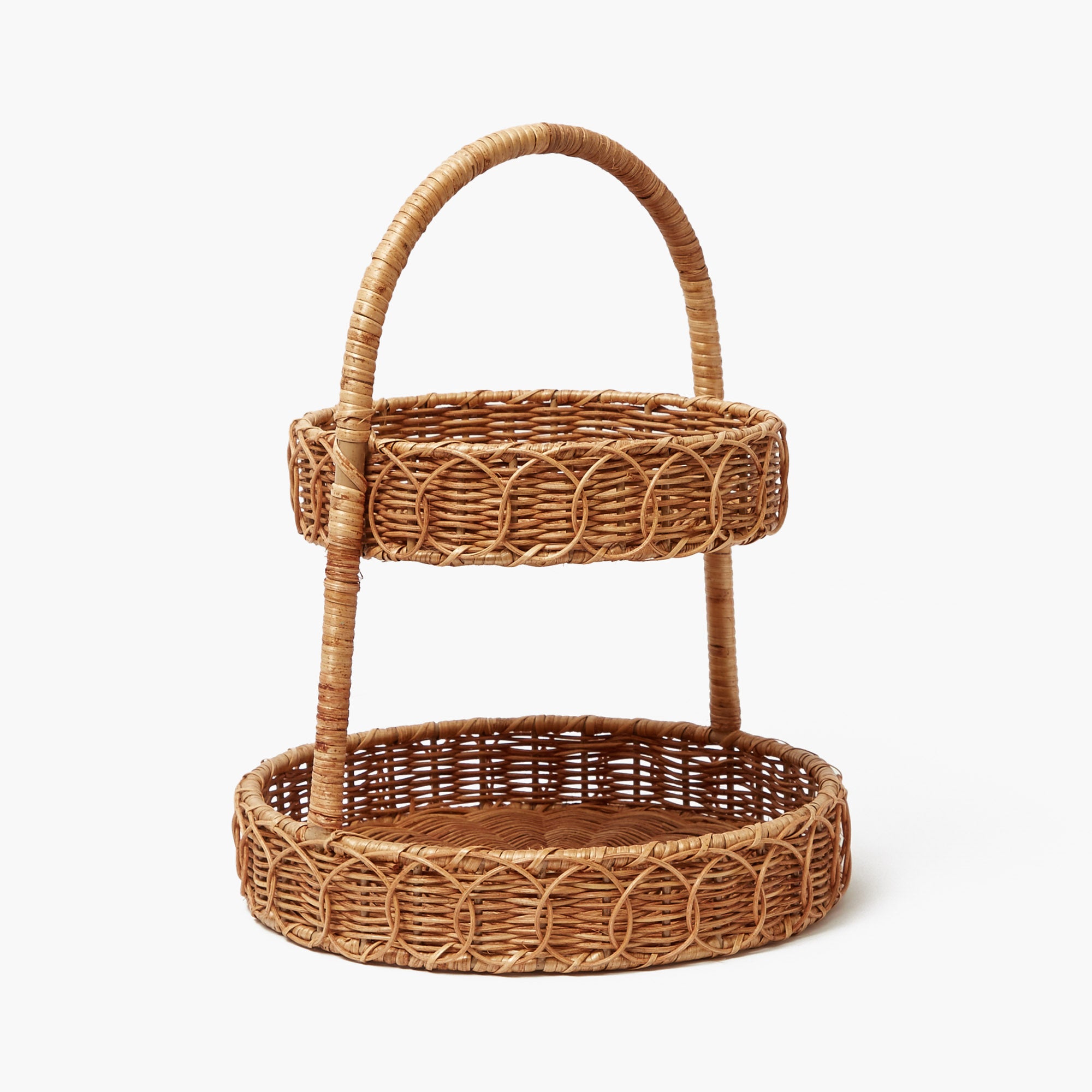 Rattan Two Tiered Stand