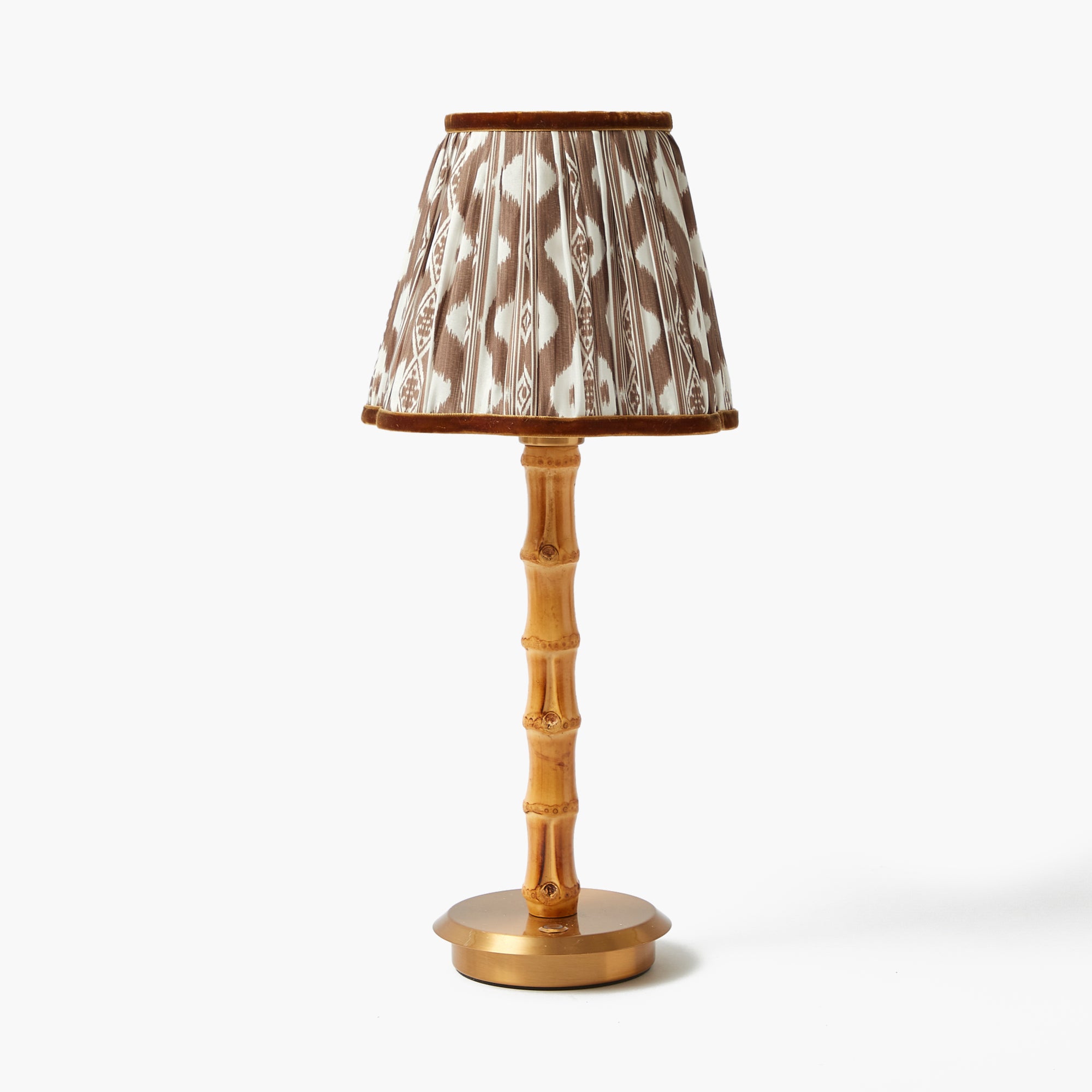 Chocolate Brown Ikat Lampshade (18cm)