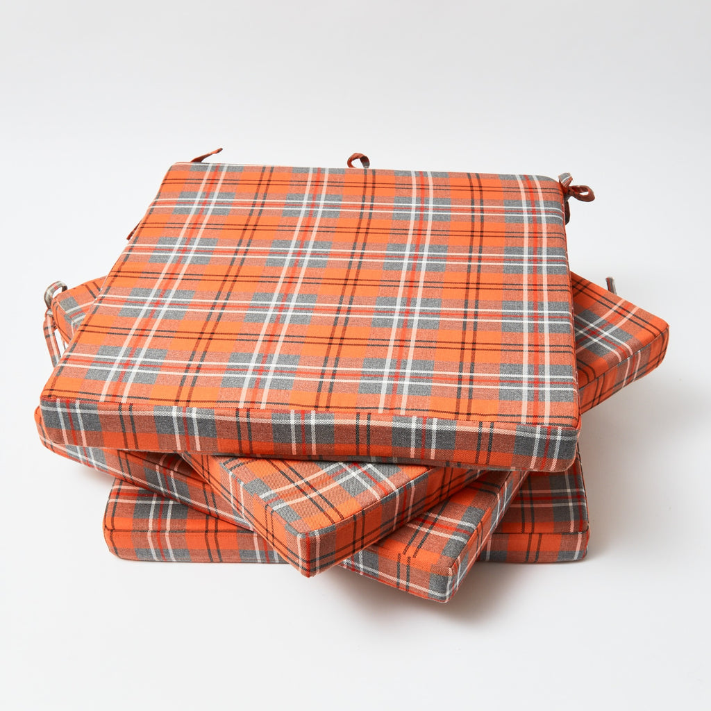 Fife Tartan Seat Pad Cushion Set of 4 Mrs. Alice