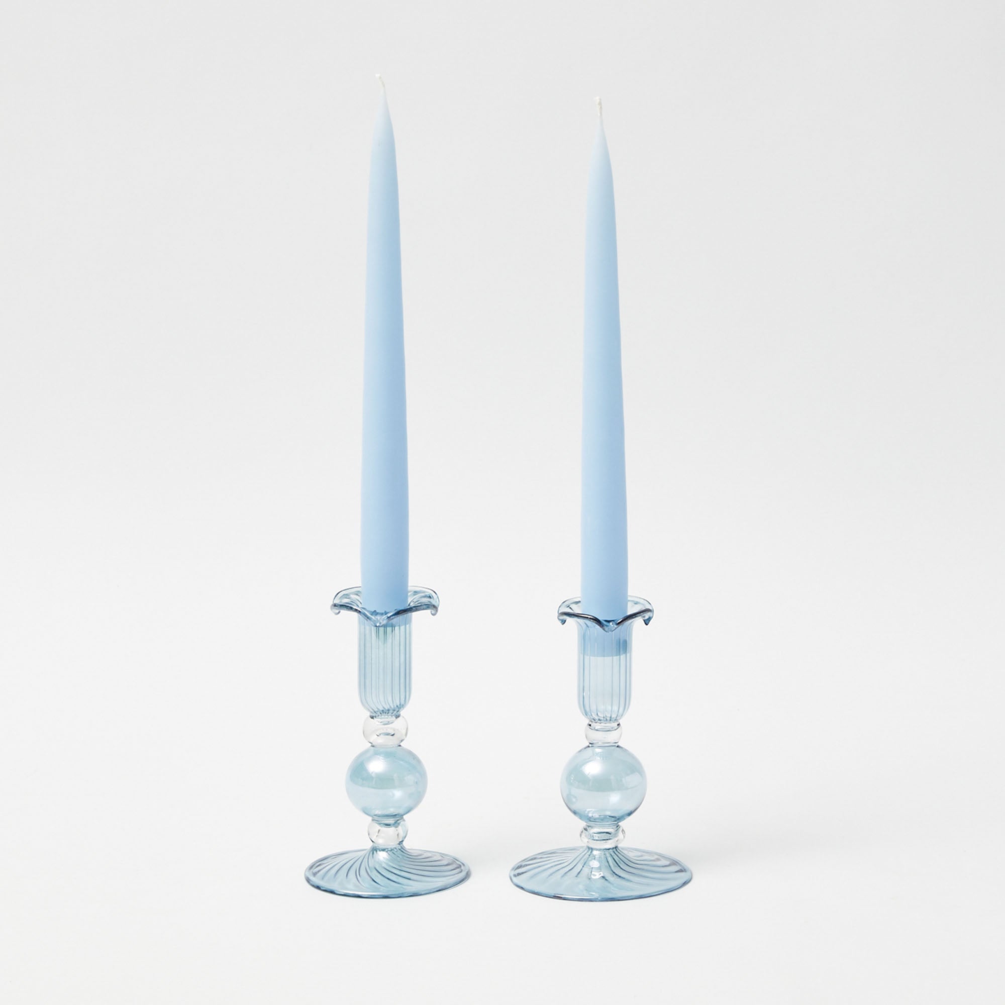 Small Eden Blue Candle Holder (Pair)