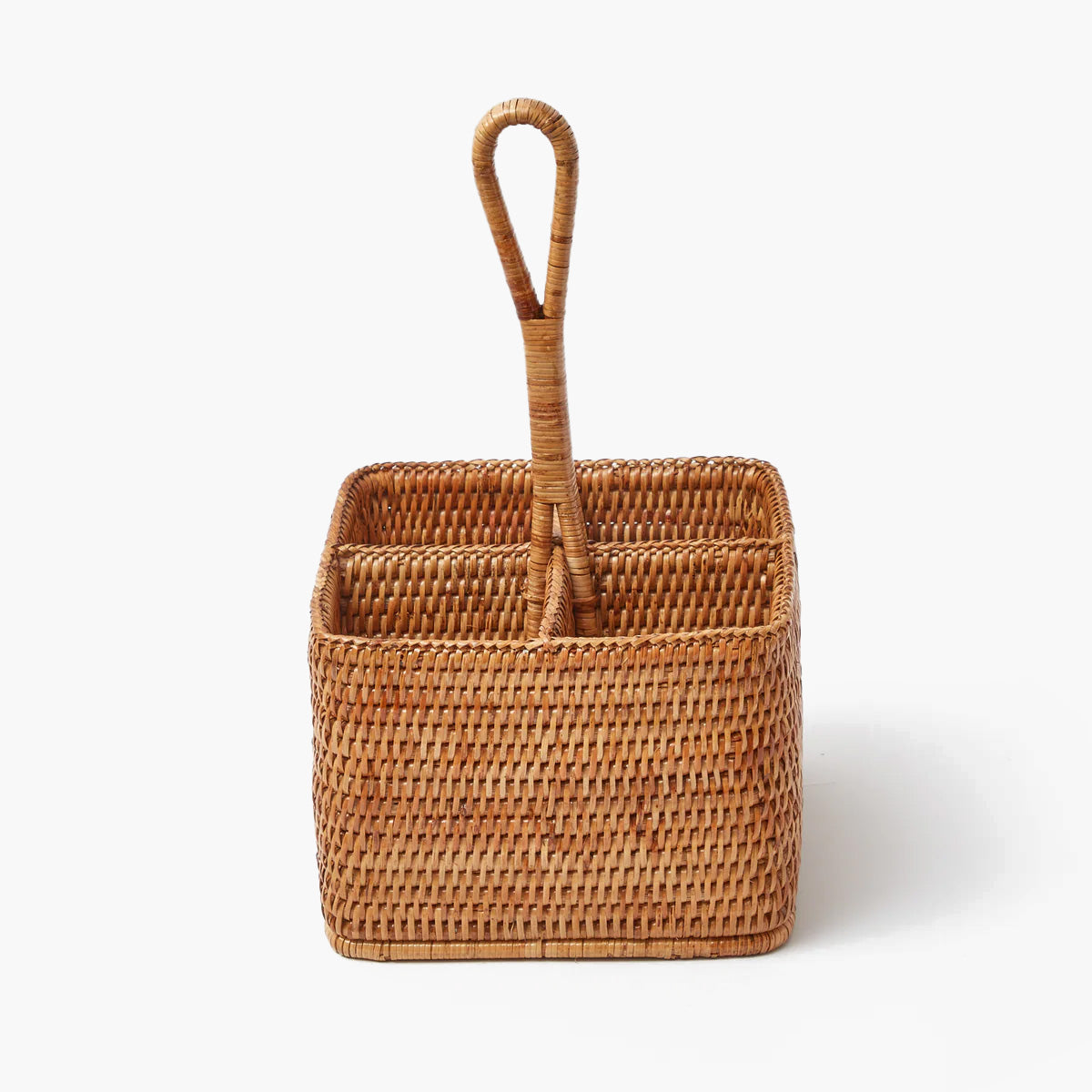 Natural Rattan Cutlery Basket