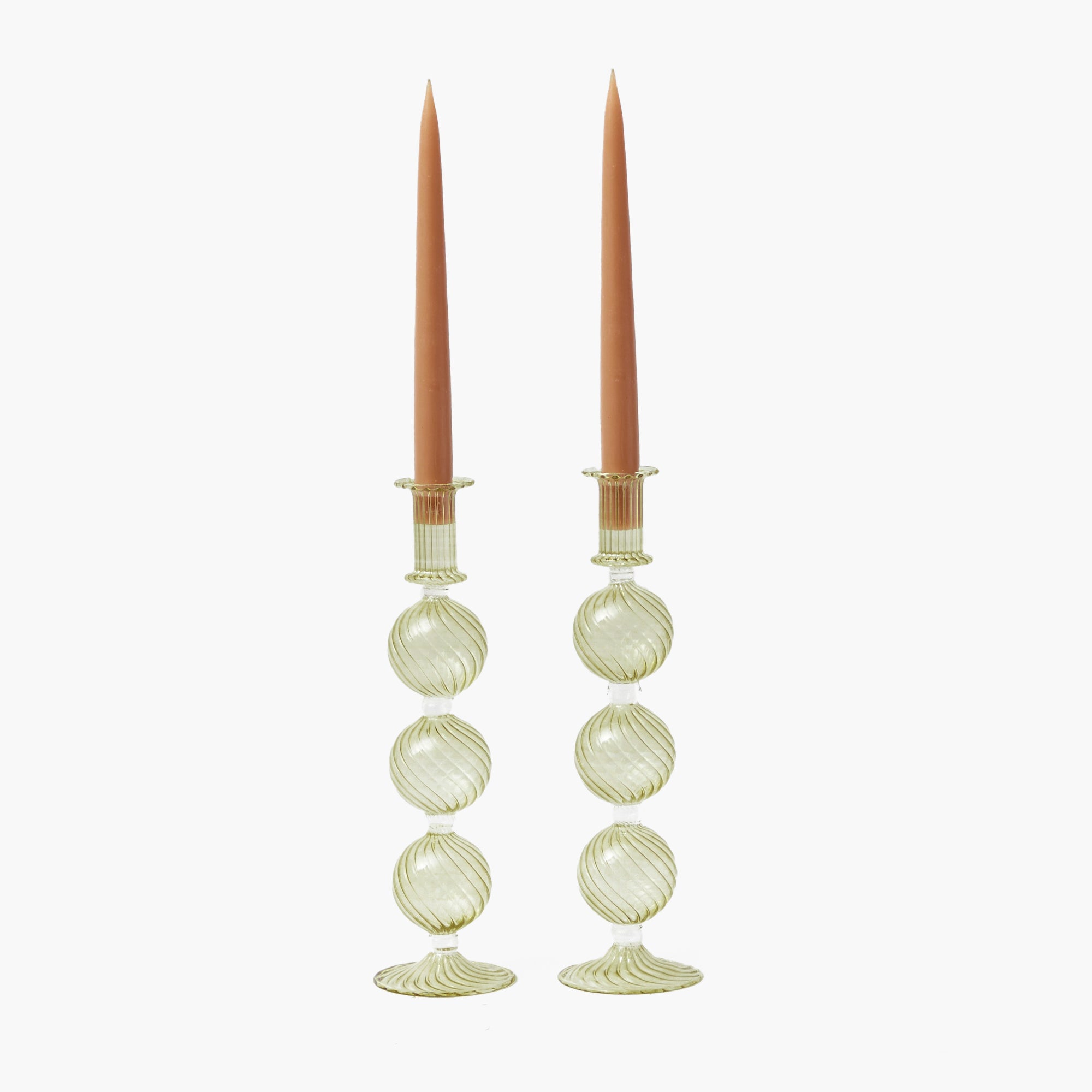 Camille Olive Candle Holder (Pair)