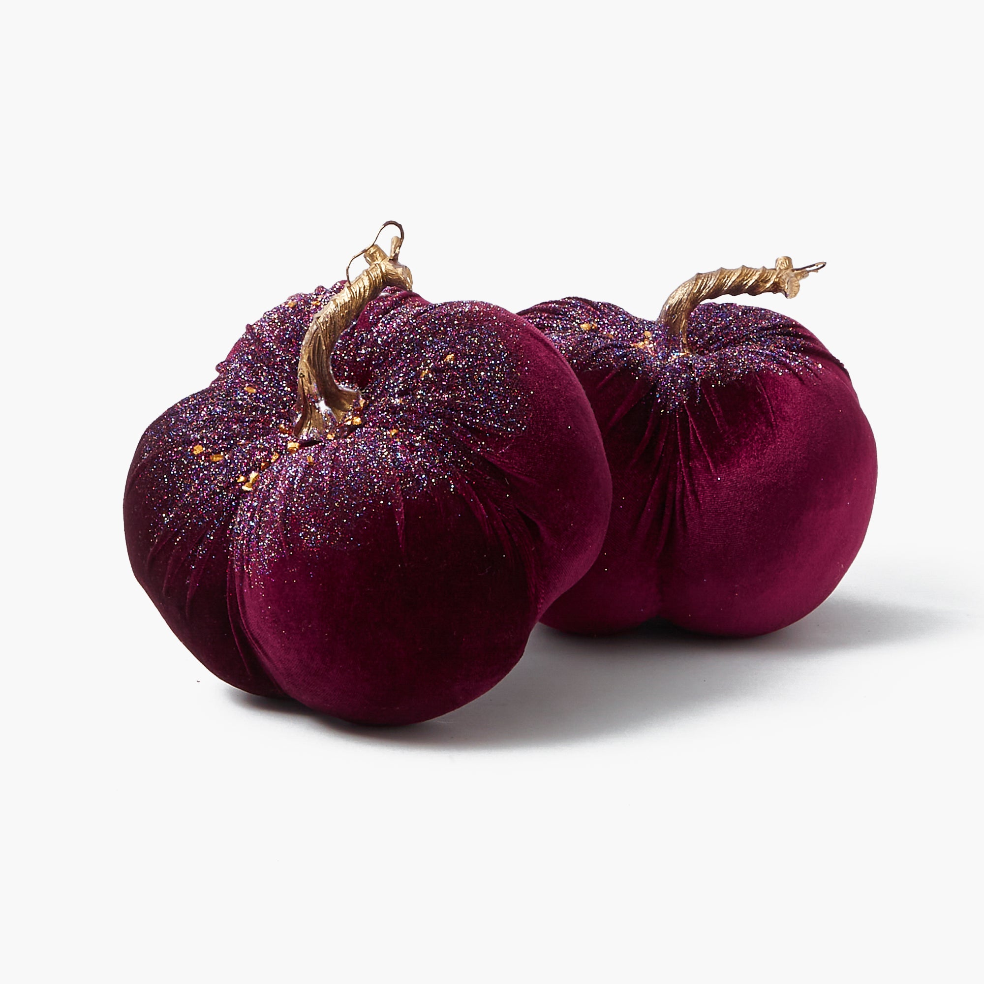 Purple Glitter Pumpkin (Pair)