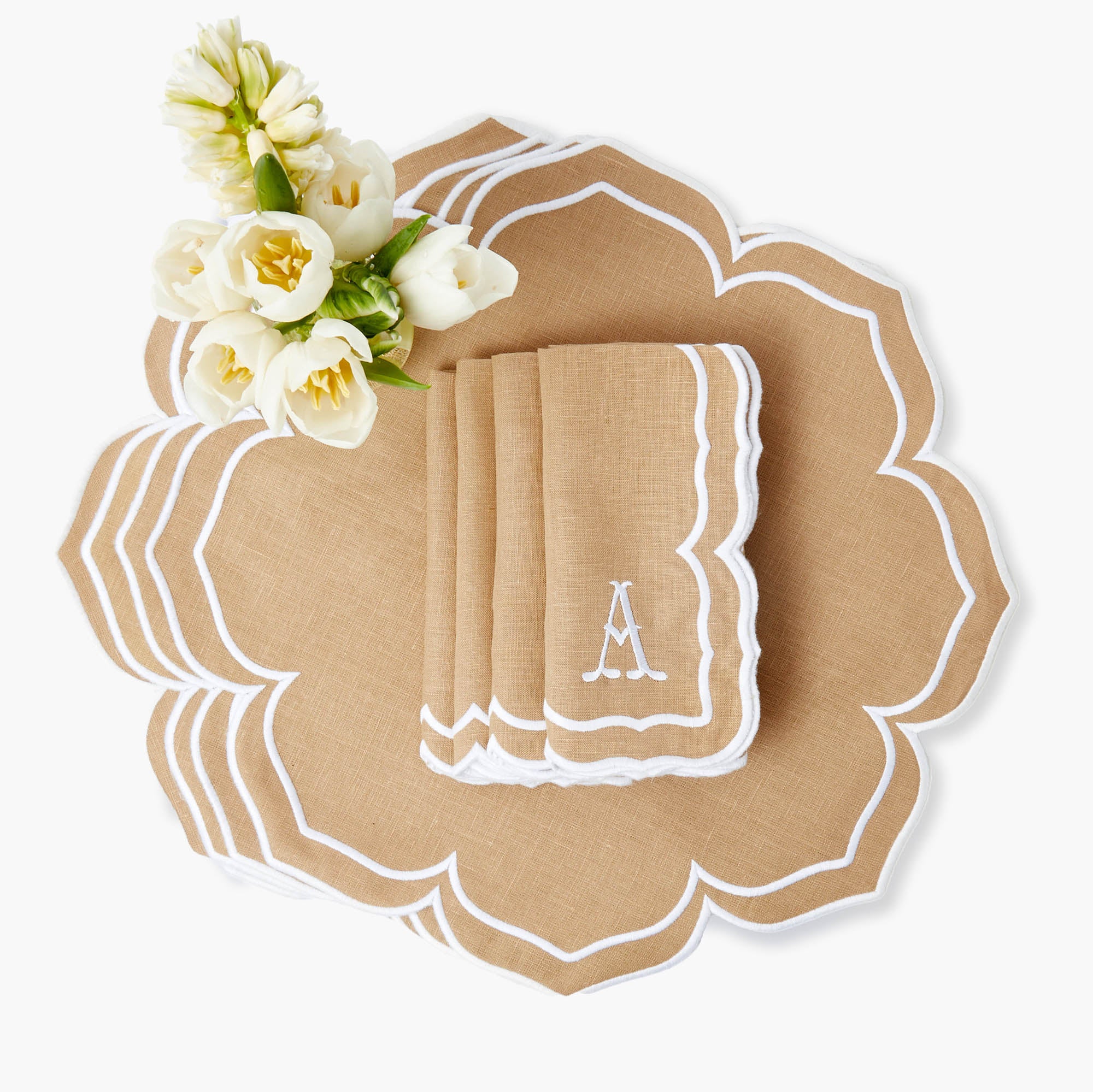 Fleur Sand Placemats (Set of 4)