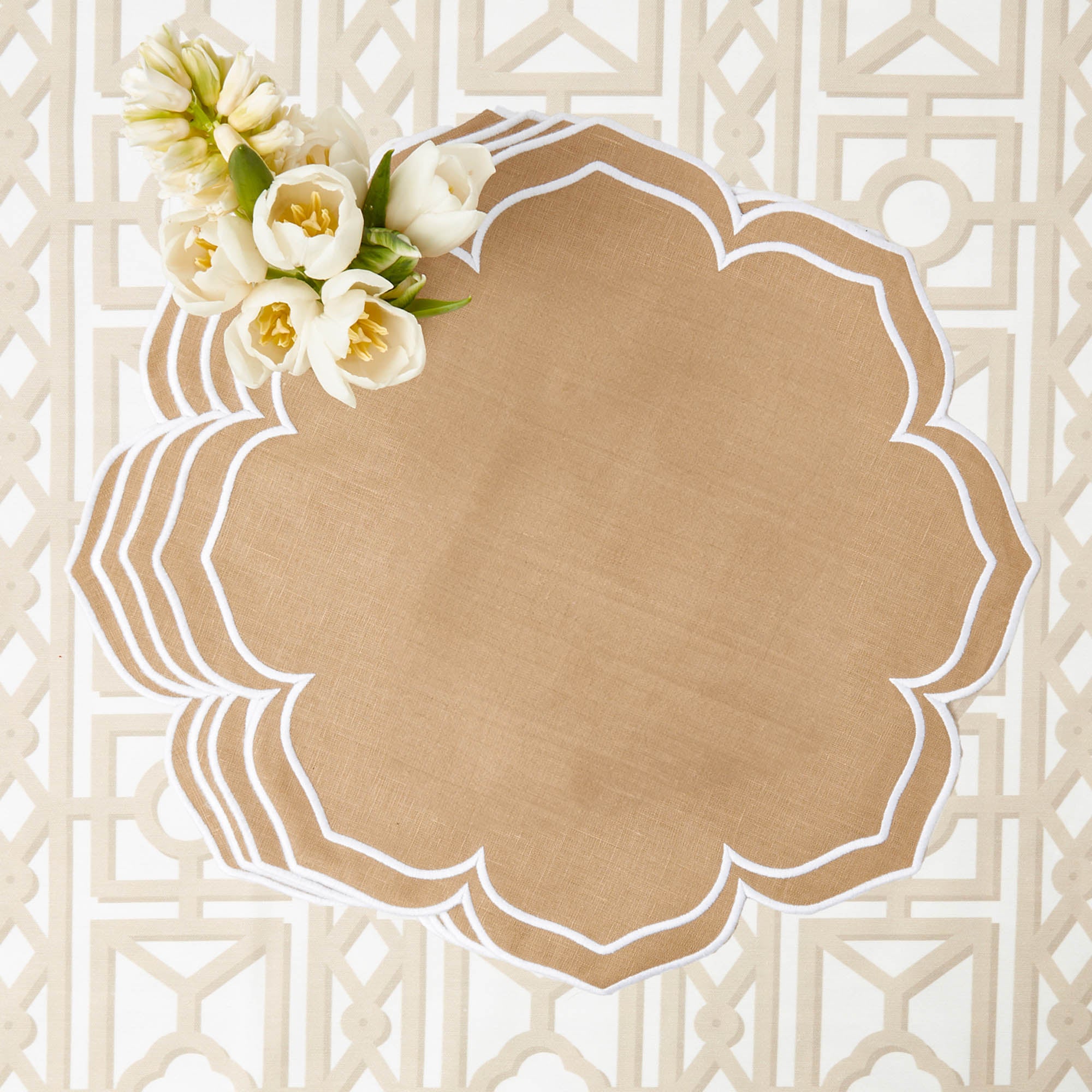 Fleur Sand Placemats (Set of 4)