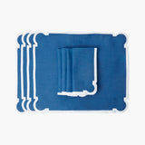 Azure Blue Linen Placemats & Napkins (Set of 4)