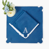 Azure Blue Linen Placemats & Napkins (Set of 4)