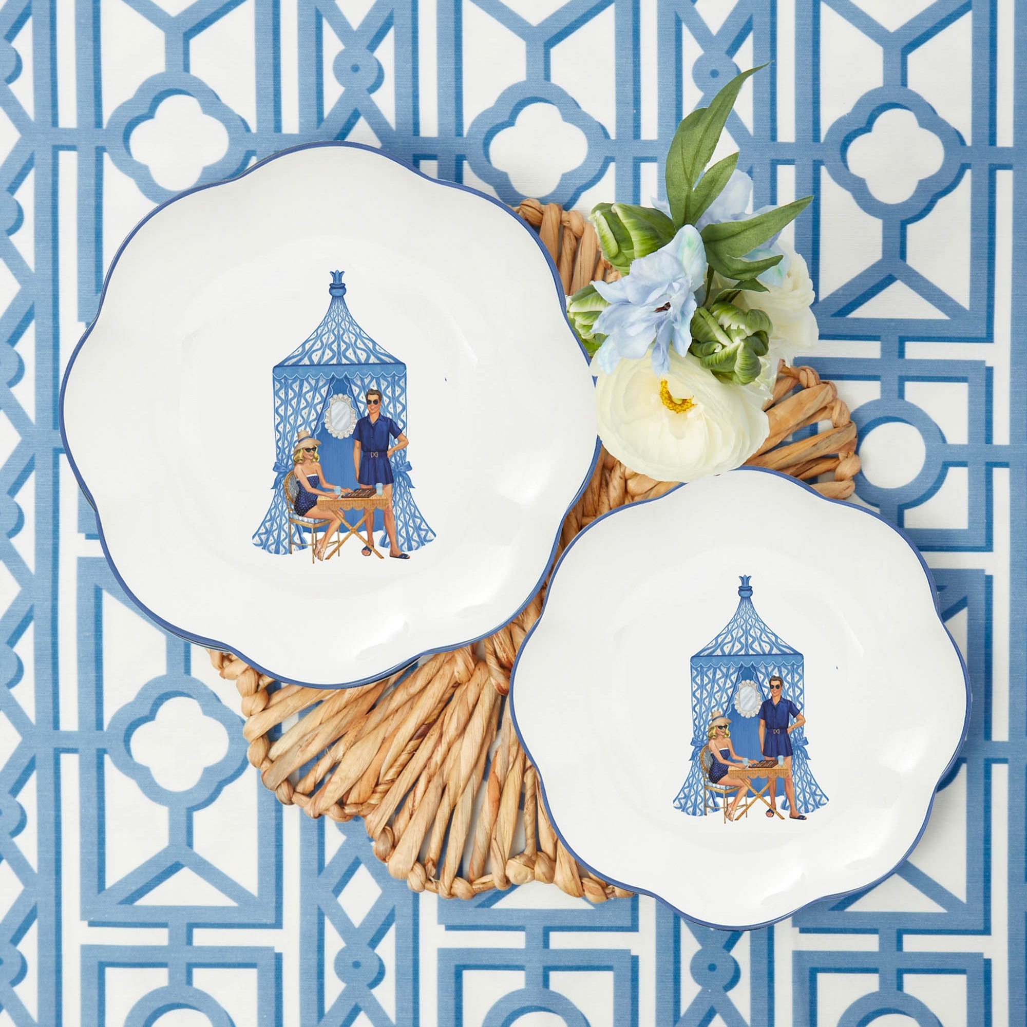 Ikat Pavilion Dinner Plate