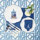 Azure Blue Linen Placemats & Napkins (Set of 4)