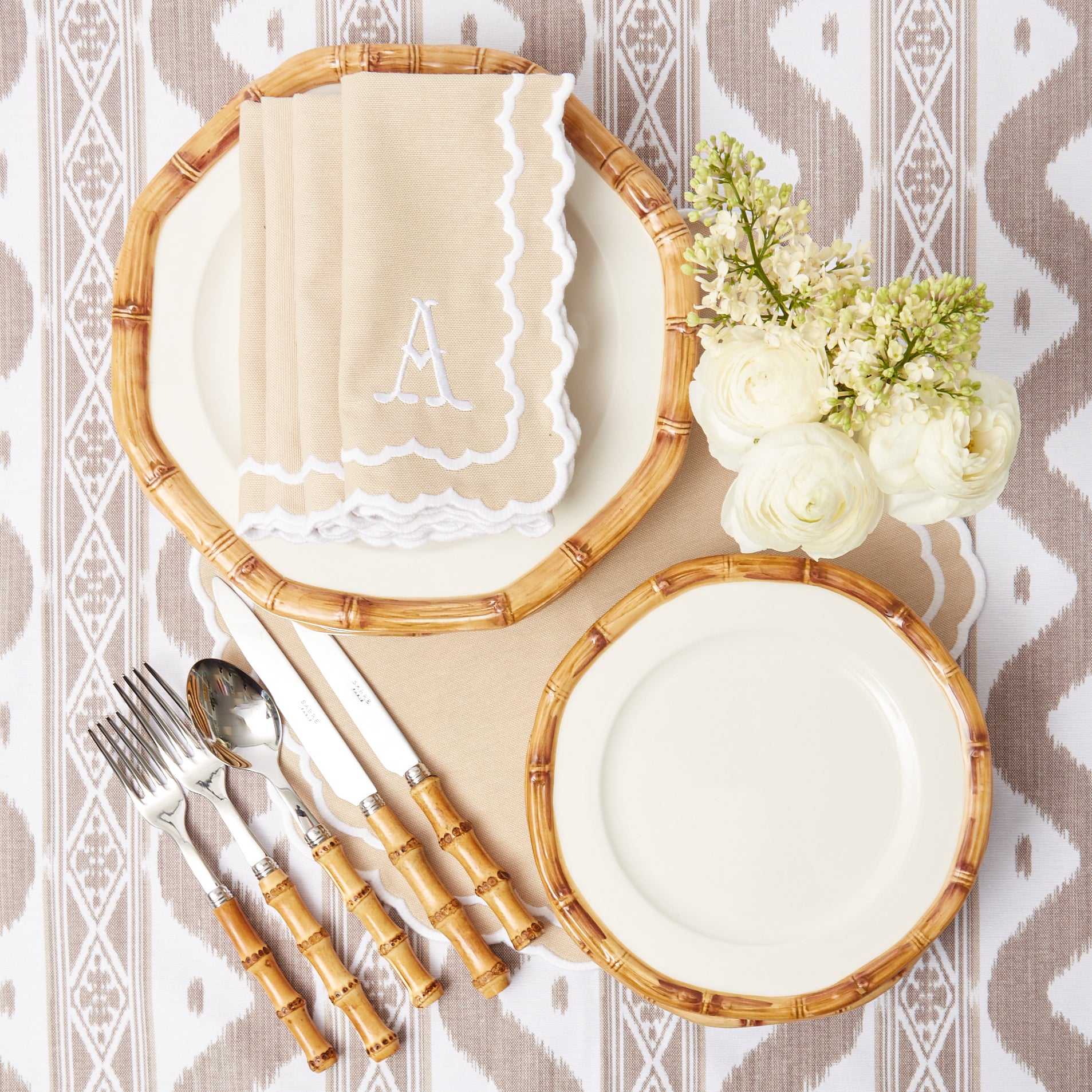 Edith Sand Placemats & Napkins (Set of 4)