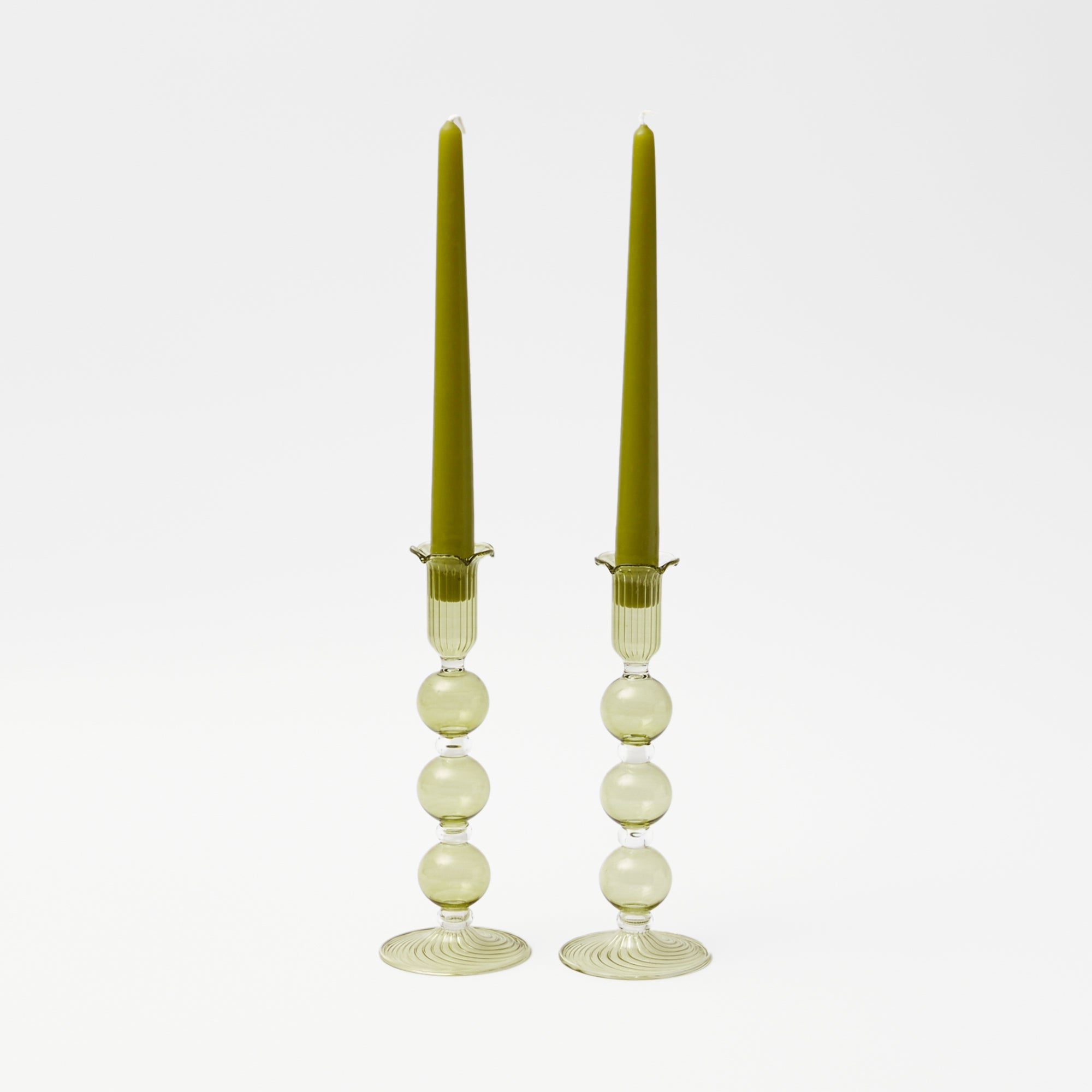 Eden Green Candle Holders (Pair)