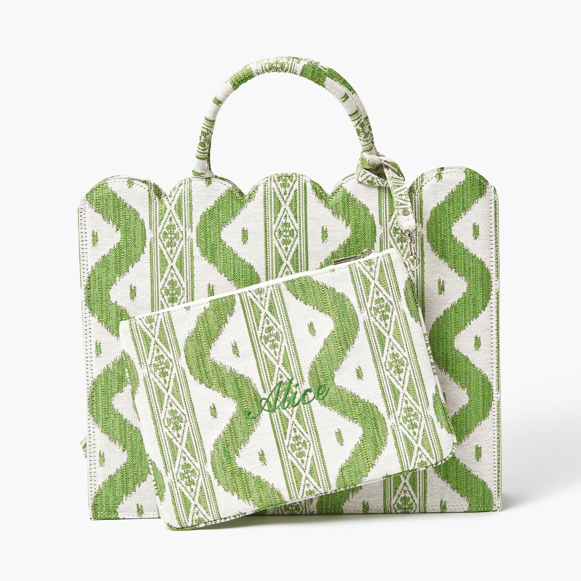 Green Ikat Pochette