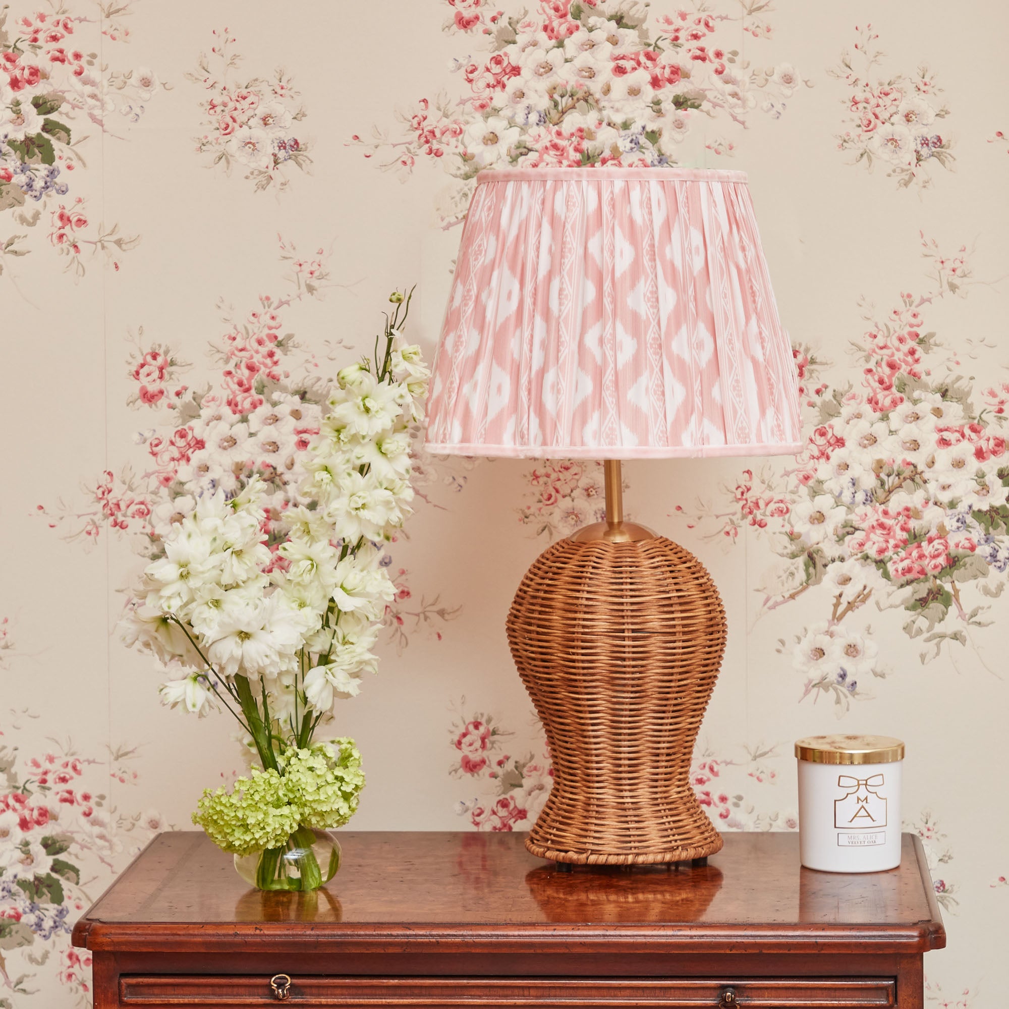 Pink Ikat Lampshade (30cm)