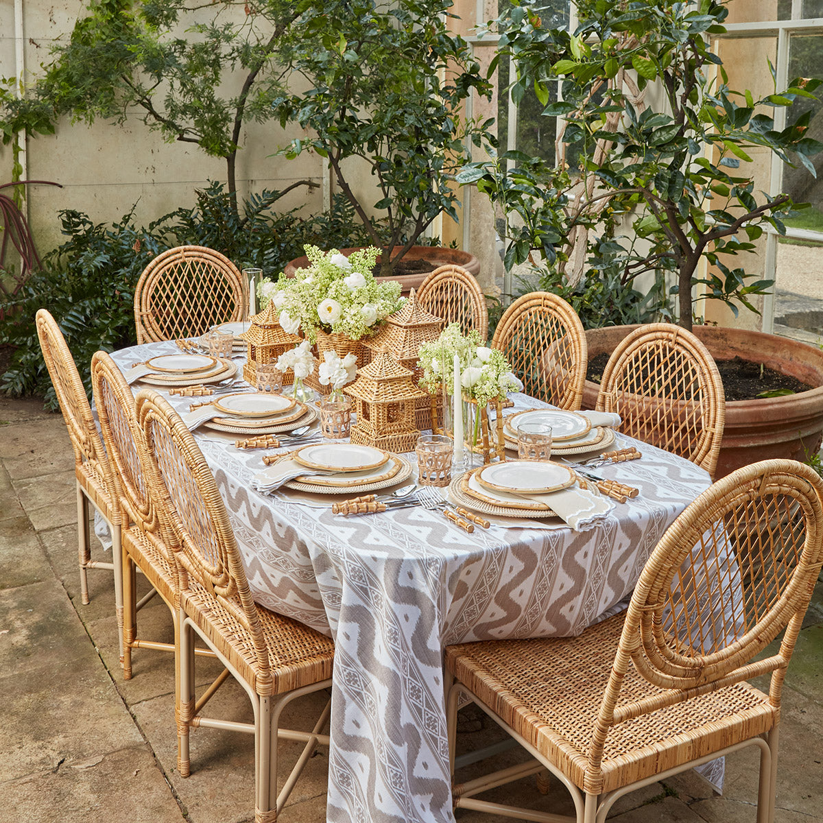 Geometric Bamboo Dinner Plate