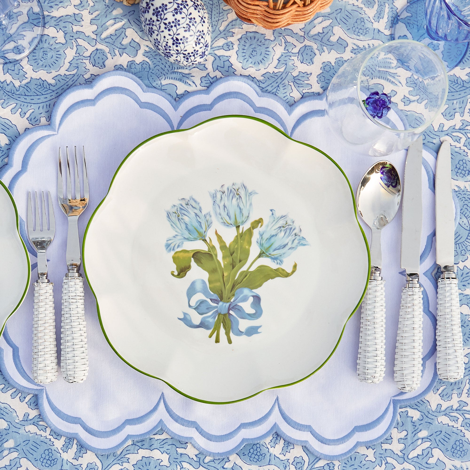 Blue Tulip Dinner Plate