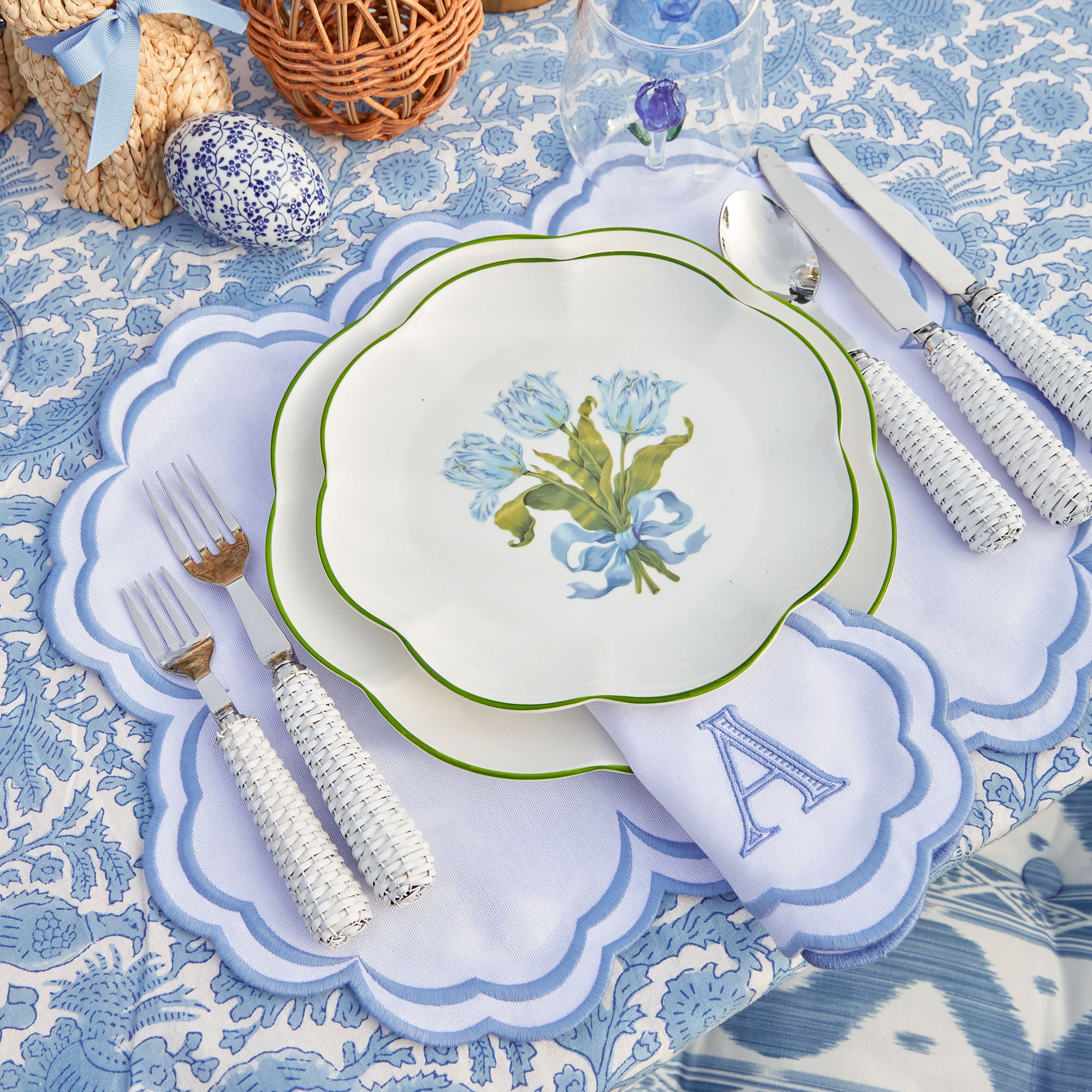 Serena White Placemats (Set of 4)