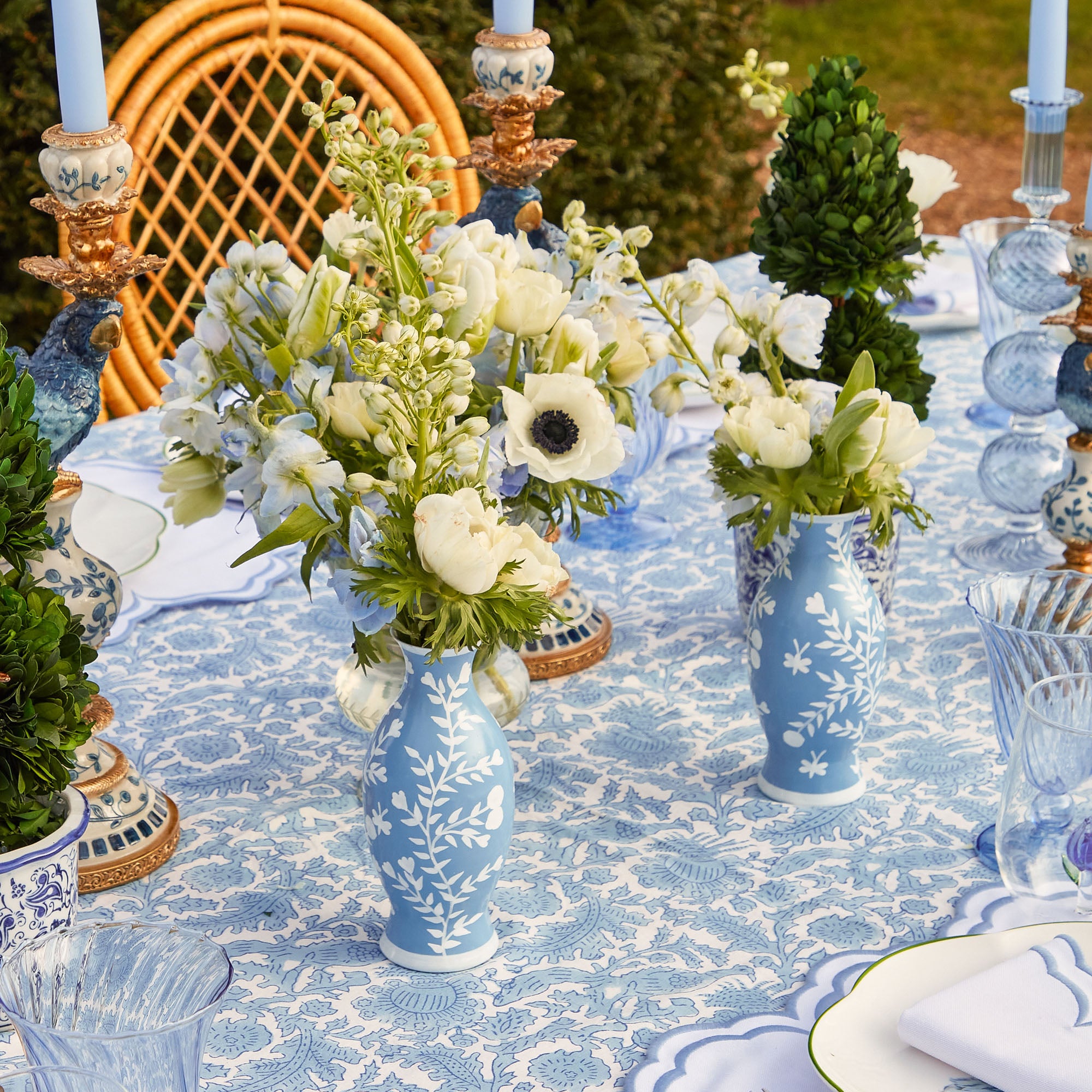 Azure Pheasant Tablecloth