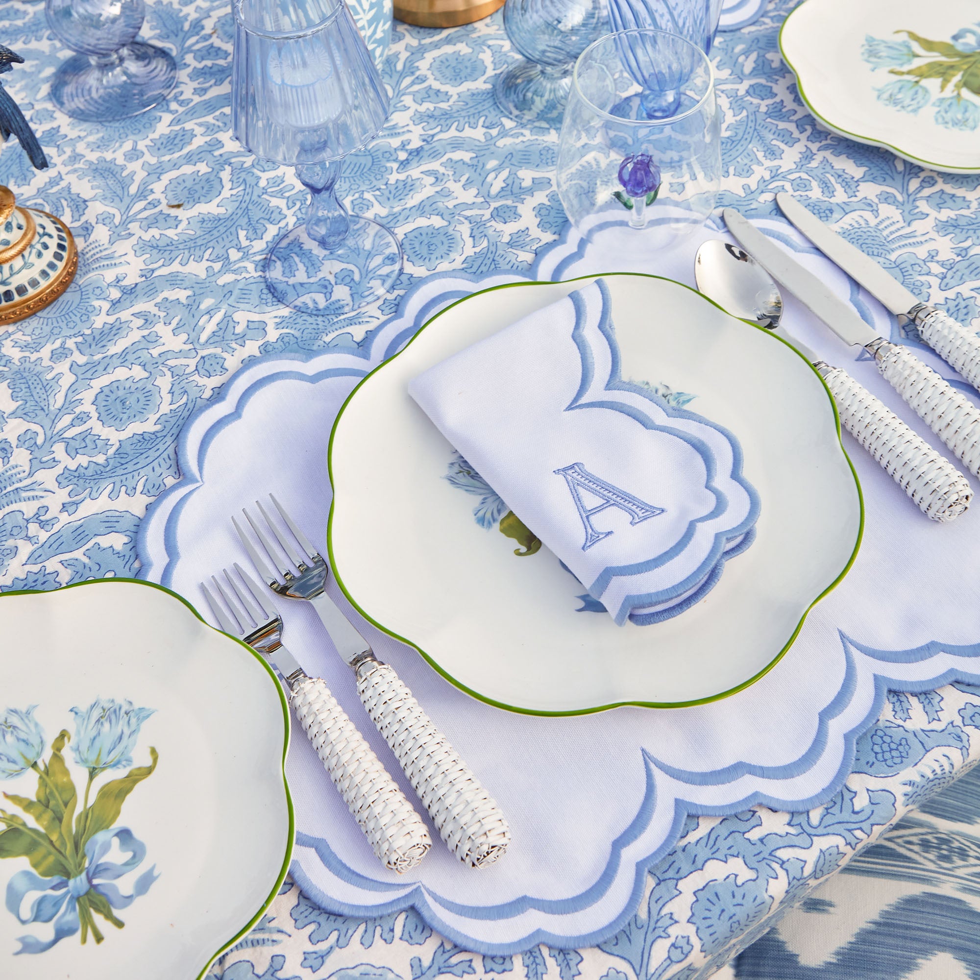 Azure Pheasant Tablecloth