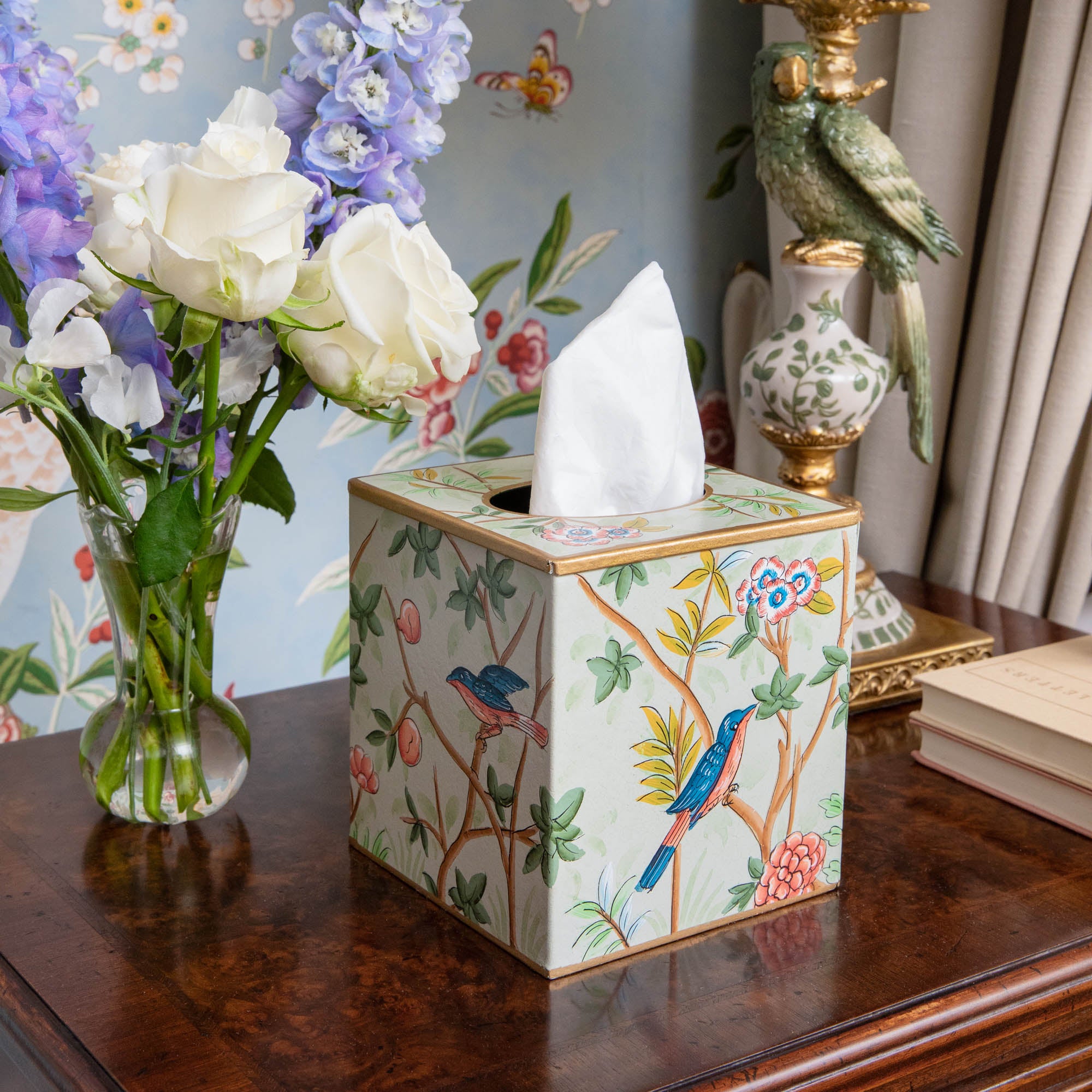 Chinoiserie Tole Tissue Box