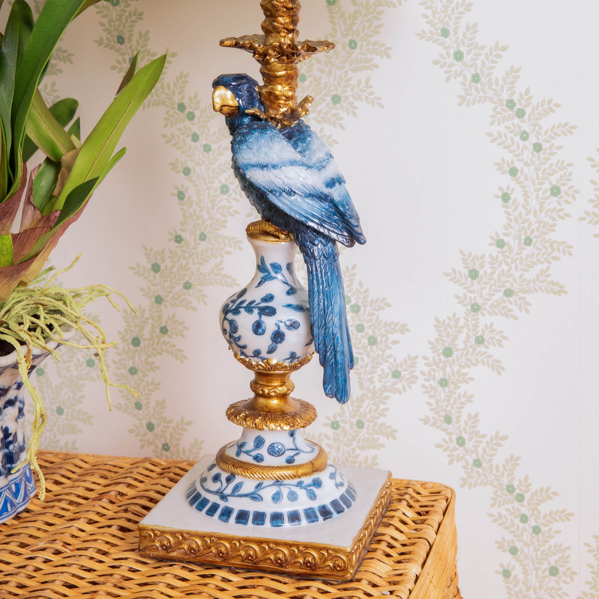 Blue Parrot Lamp