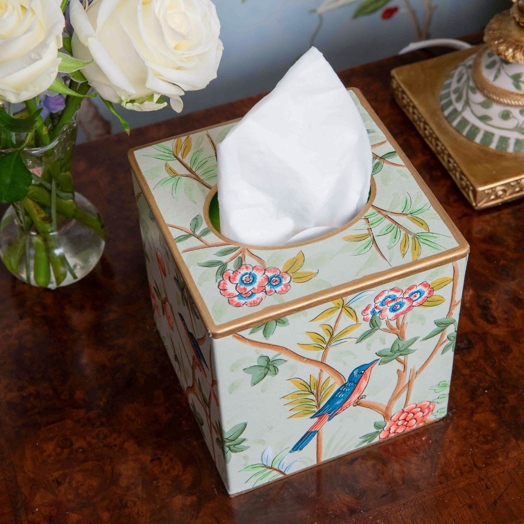 Chinoiserie Tole Tissue Box