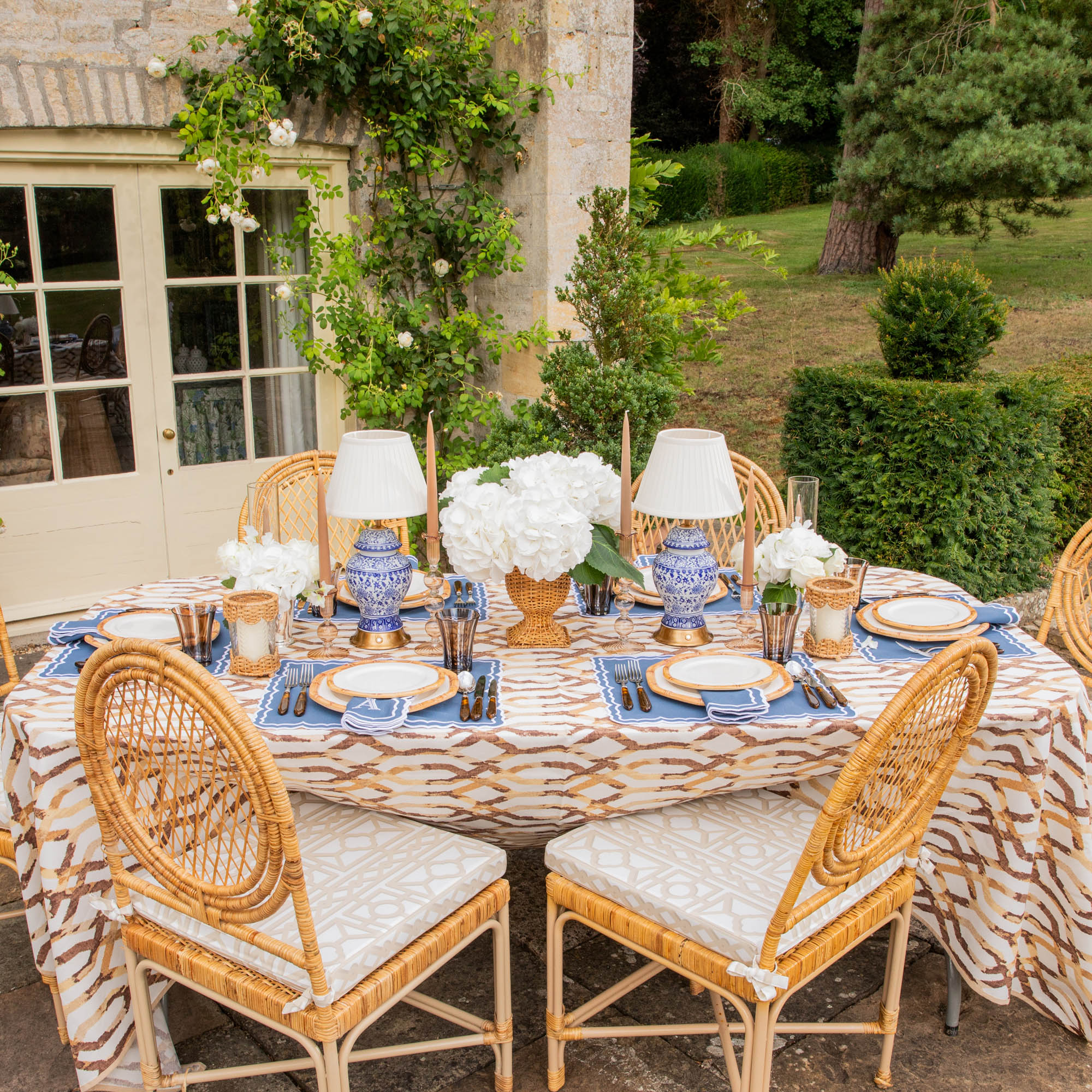 Geometric Bamboo Dinner Plate