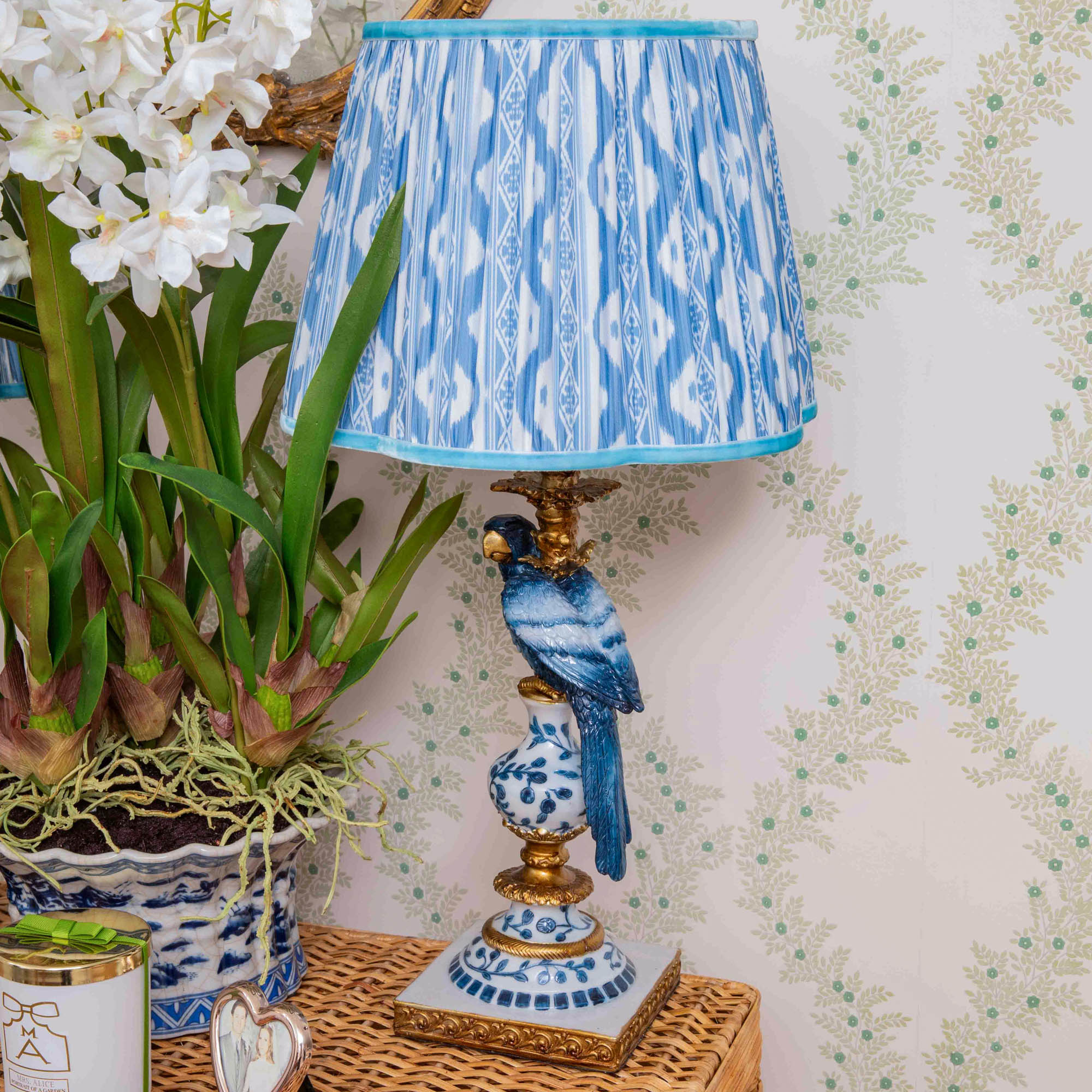 Blue Parrot Lamp