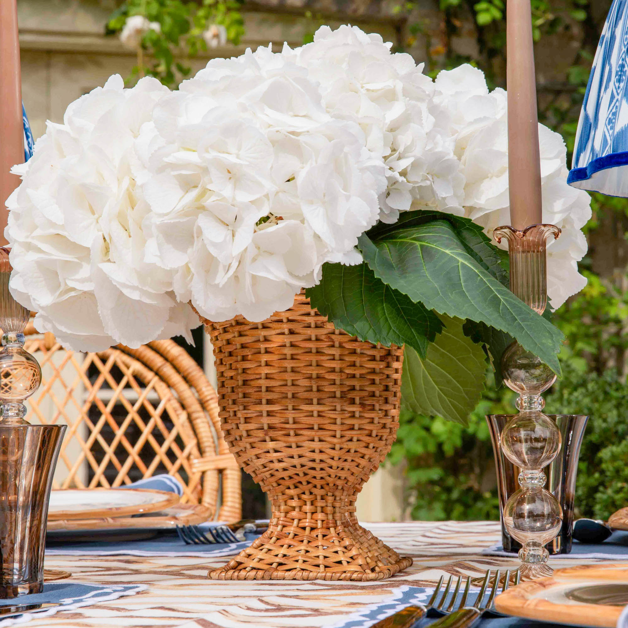 Small Natural Rattan Urn Vase