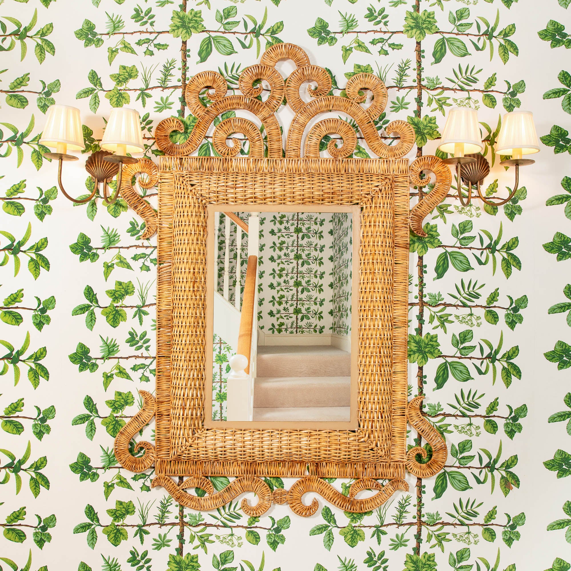 The Grand Rattan Mirror