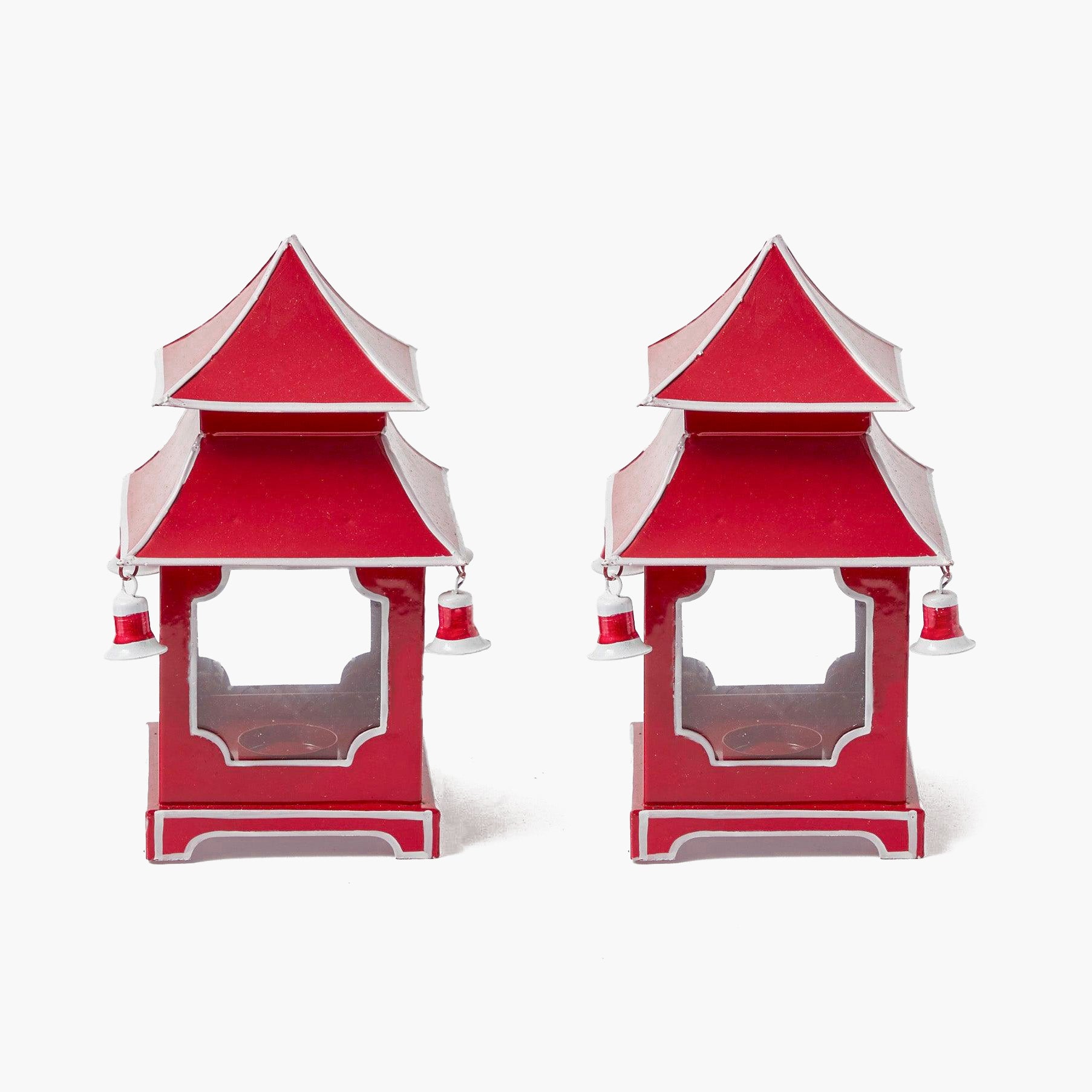 Berry Red Mini Pagoda Lantern (Pair)