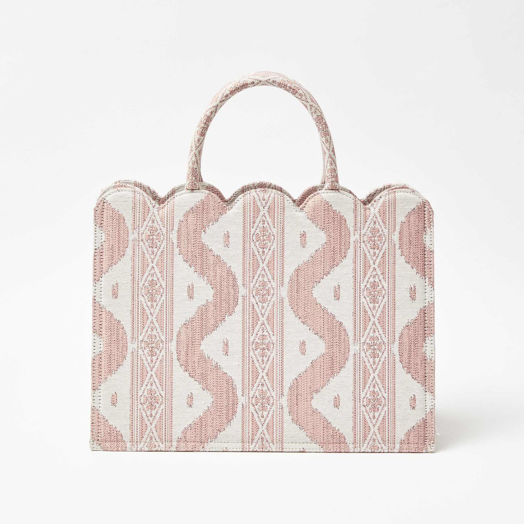 Small Mrs. Alice Tote Bag (Pink Ikat)