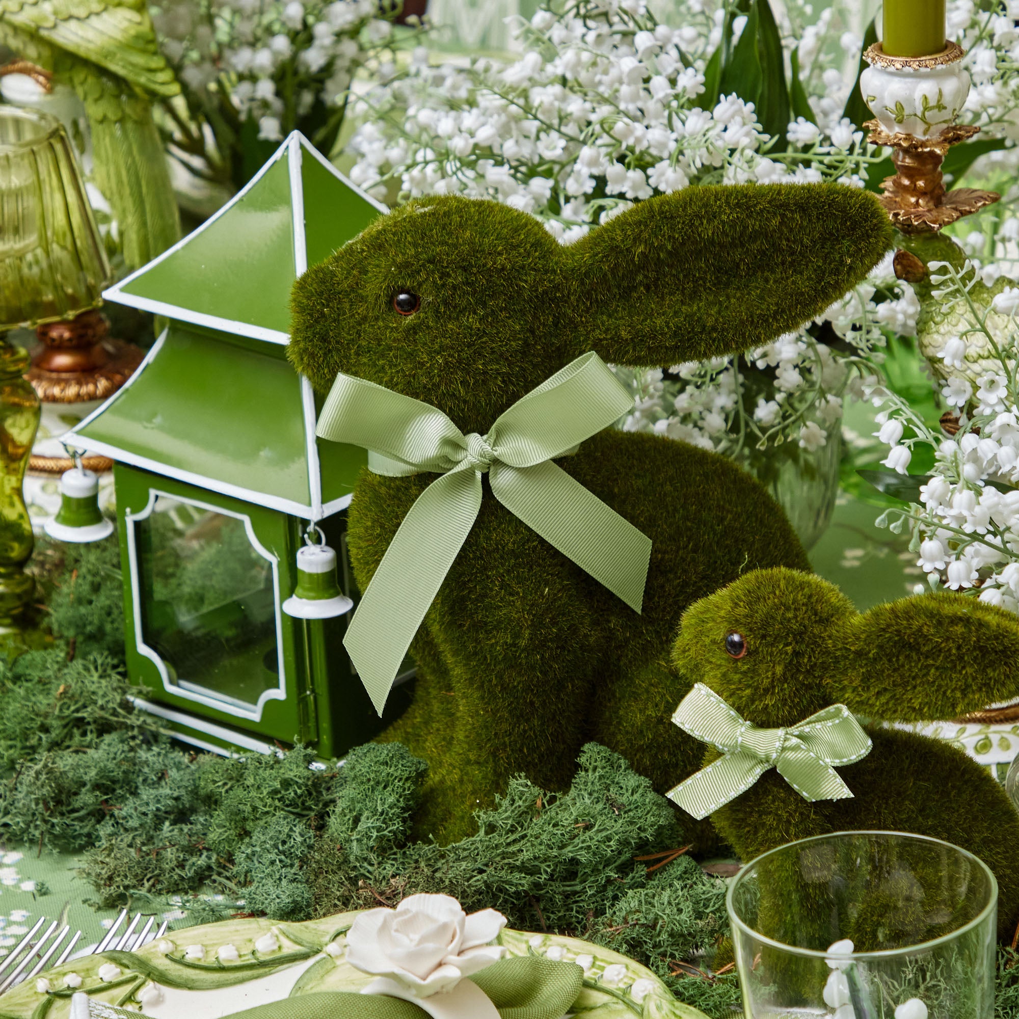 Moss Bunny Trio (Set of 3)