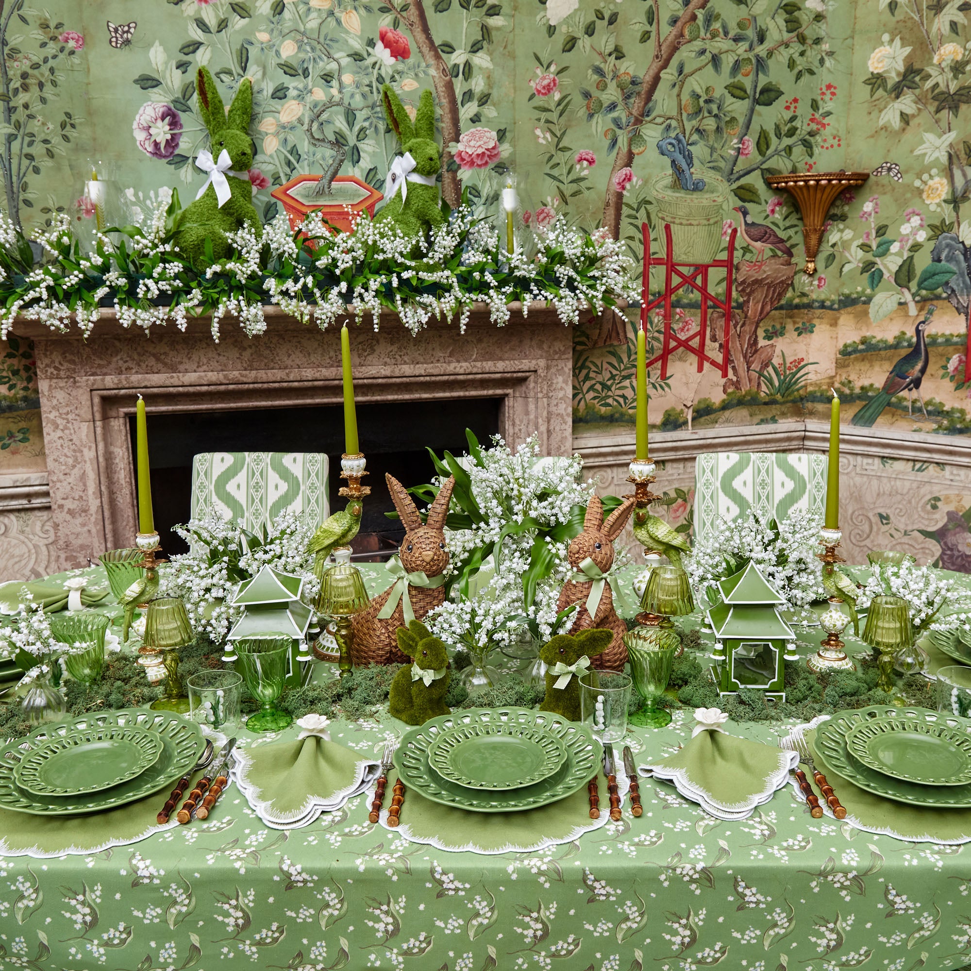 Green Lace Dinner Plate