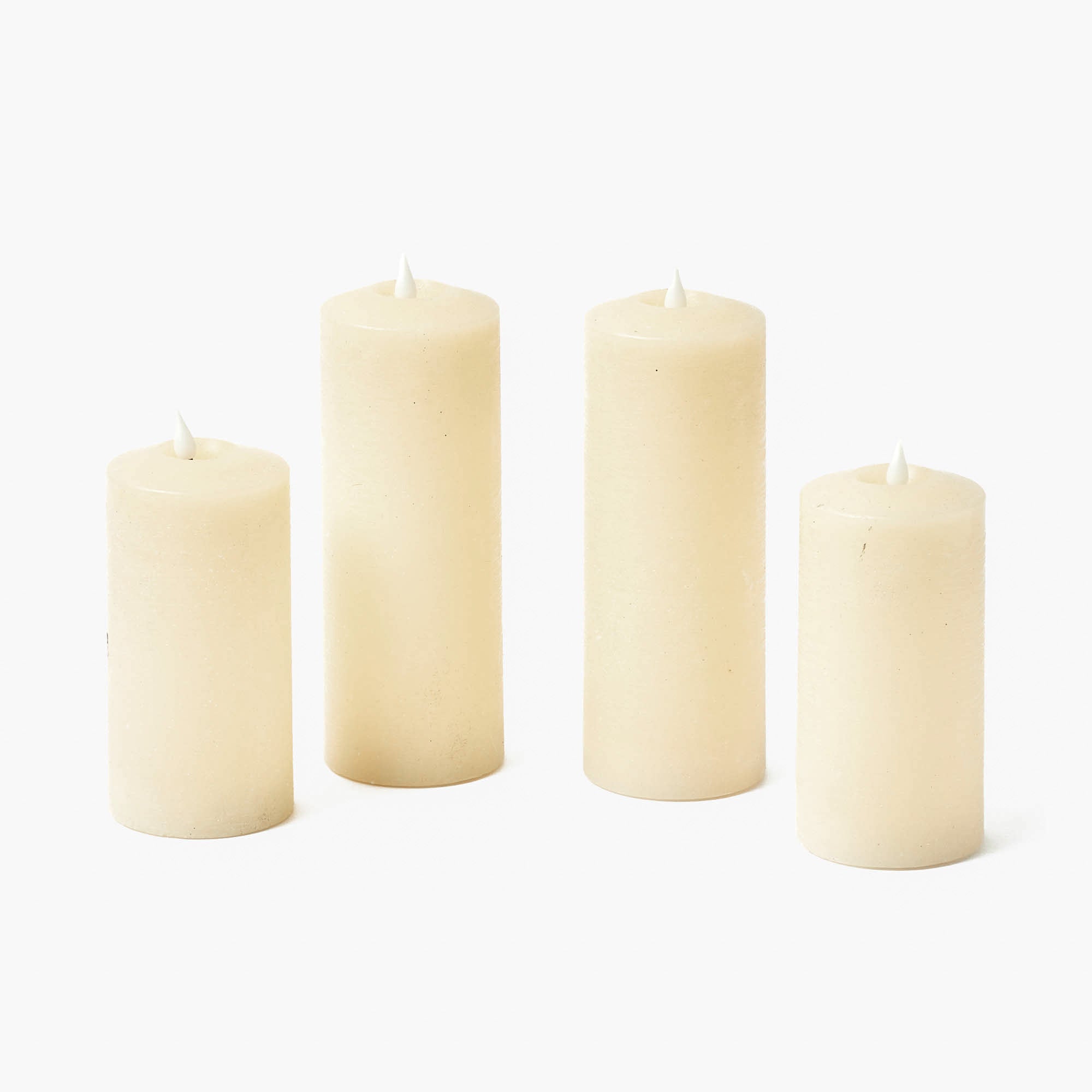 Cream LED Pillar Candle Set (Set of 4)