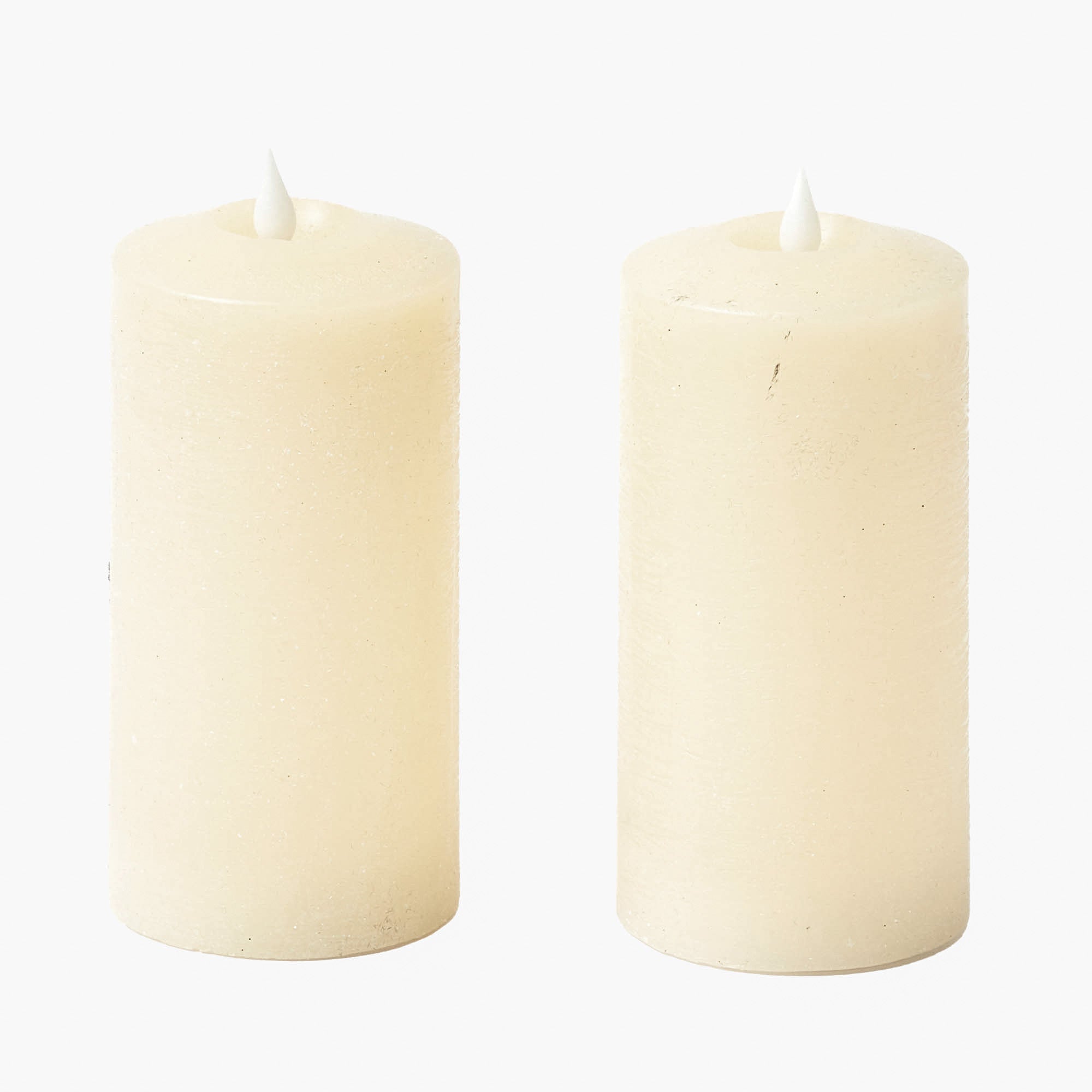 Cream LED Pillar Candle (Pair) - 15cm