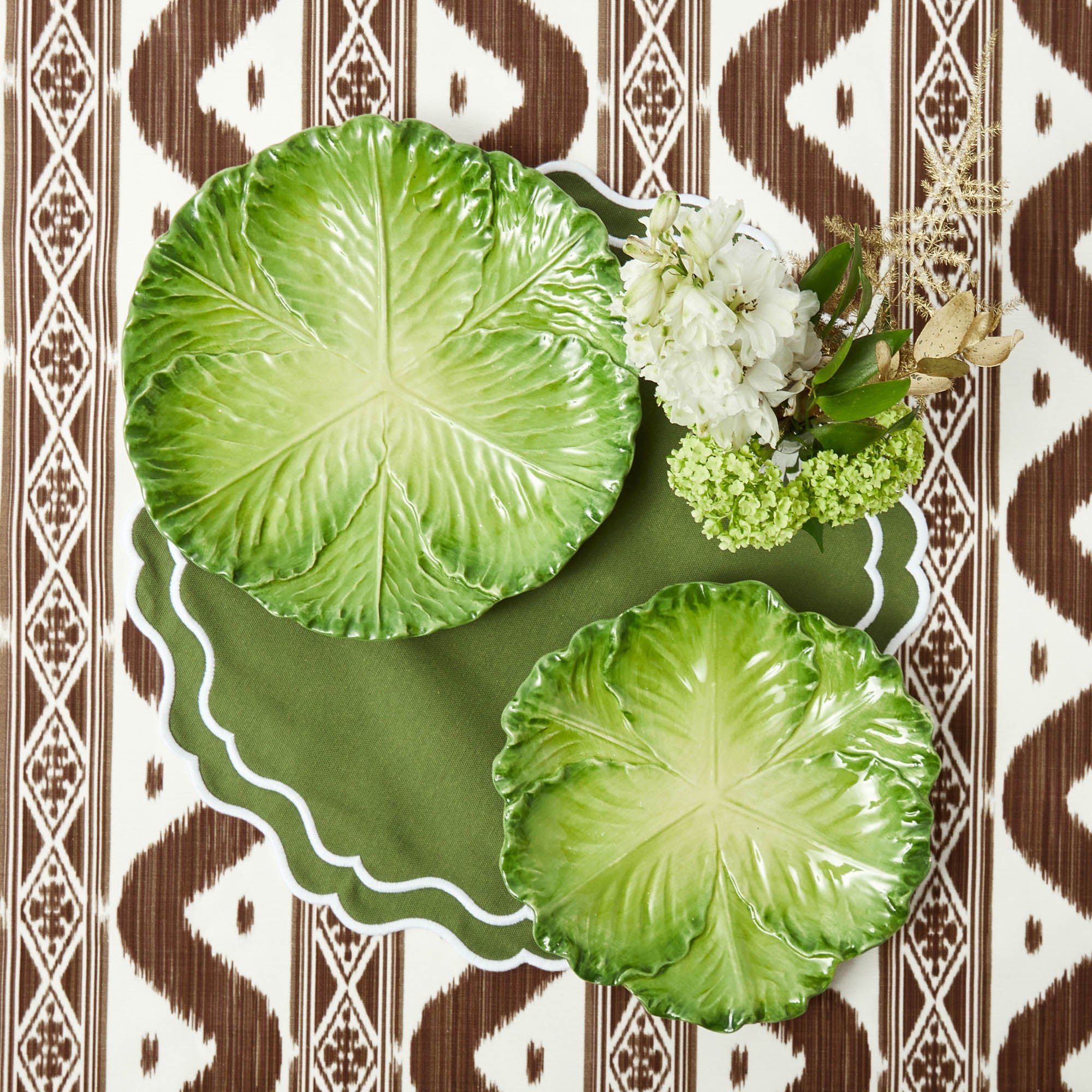 Serena Green Cabbage Starter Plate (Set of 4)