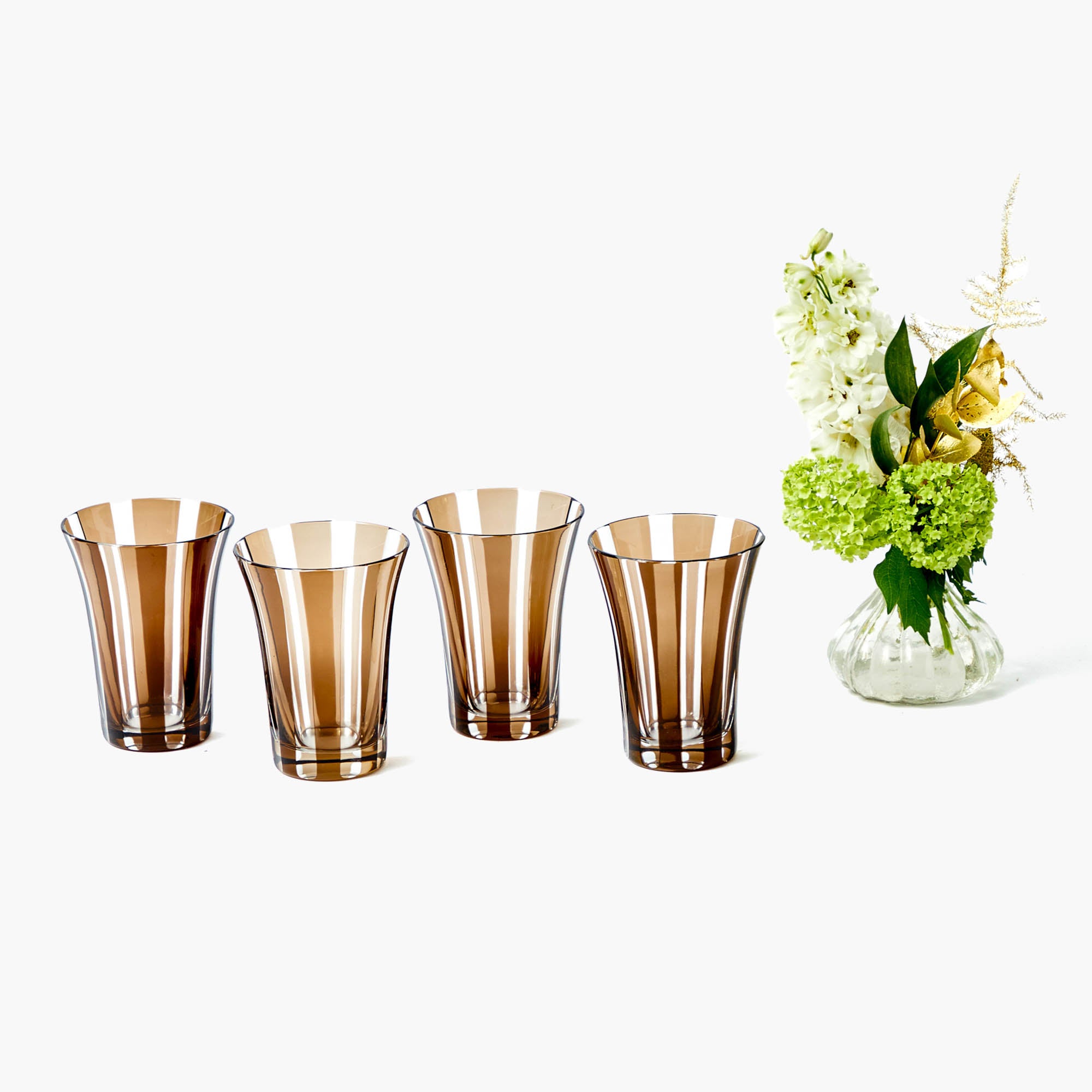 Chocolate Positano Glasses (Set of 4)