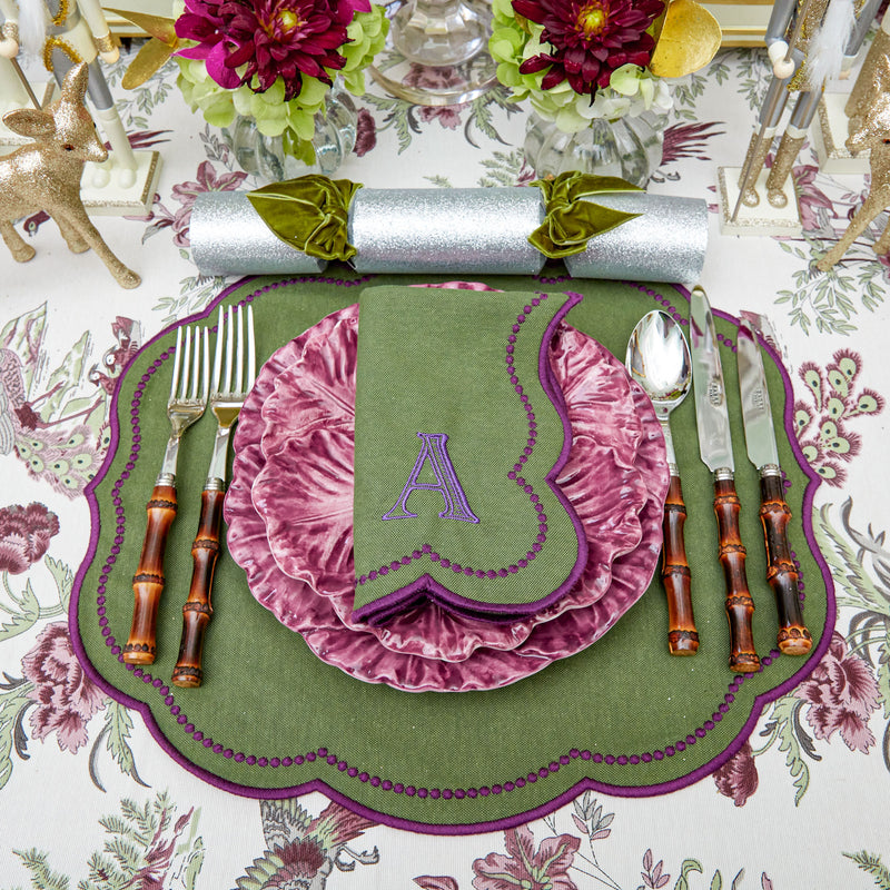 Eloise Green & Purple Placemats & Napkins (Set of 4) – Mrs. Alice