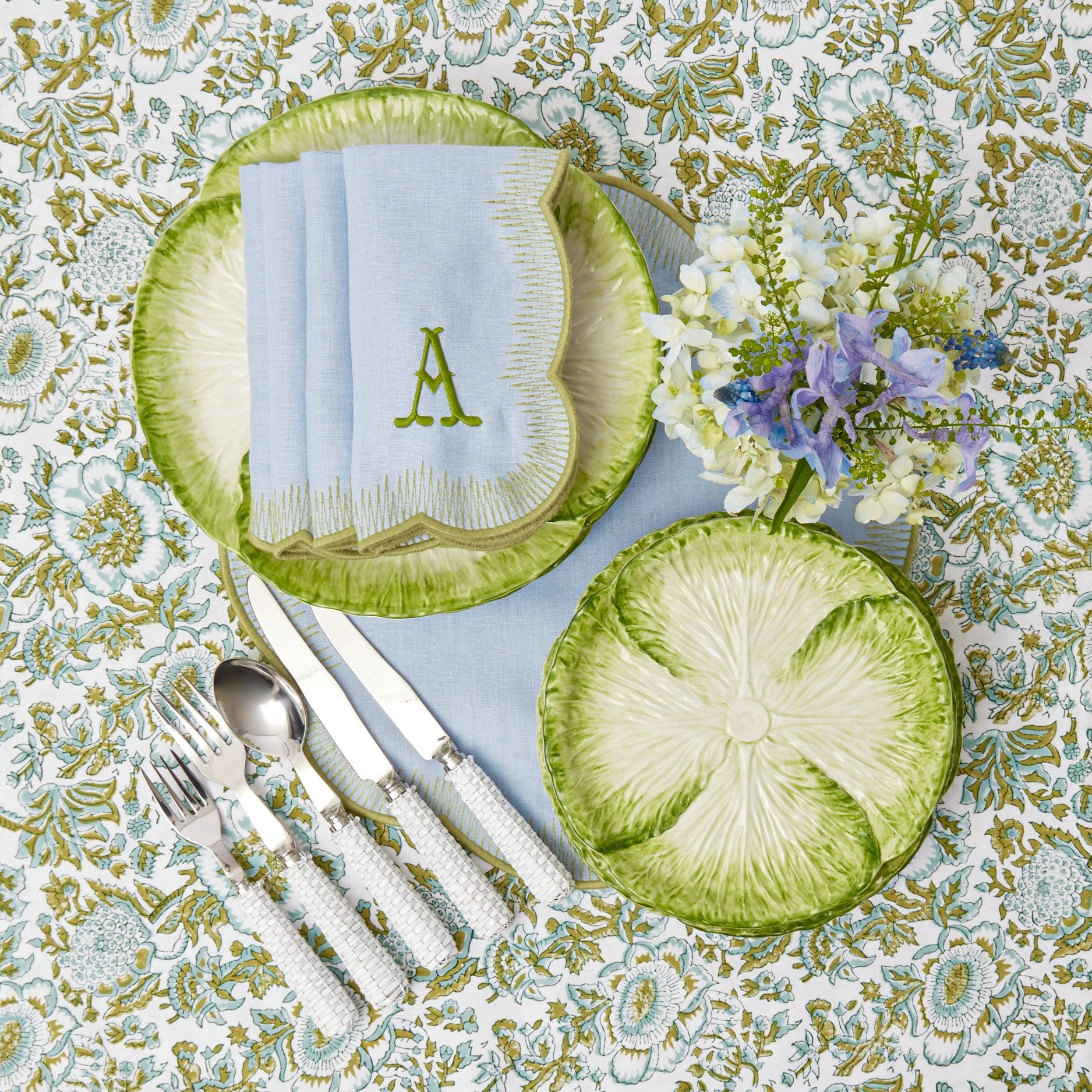 Green Cloth Napkins, Set of 4 or 6