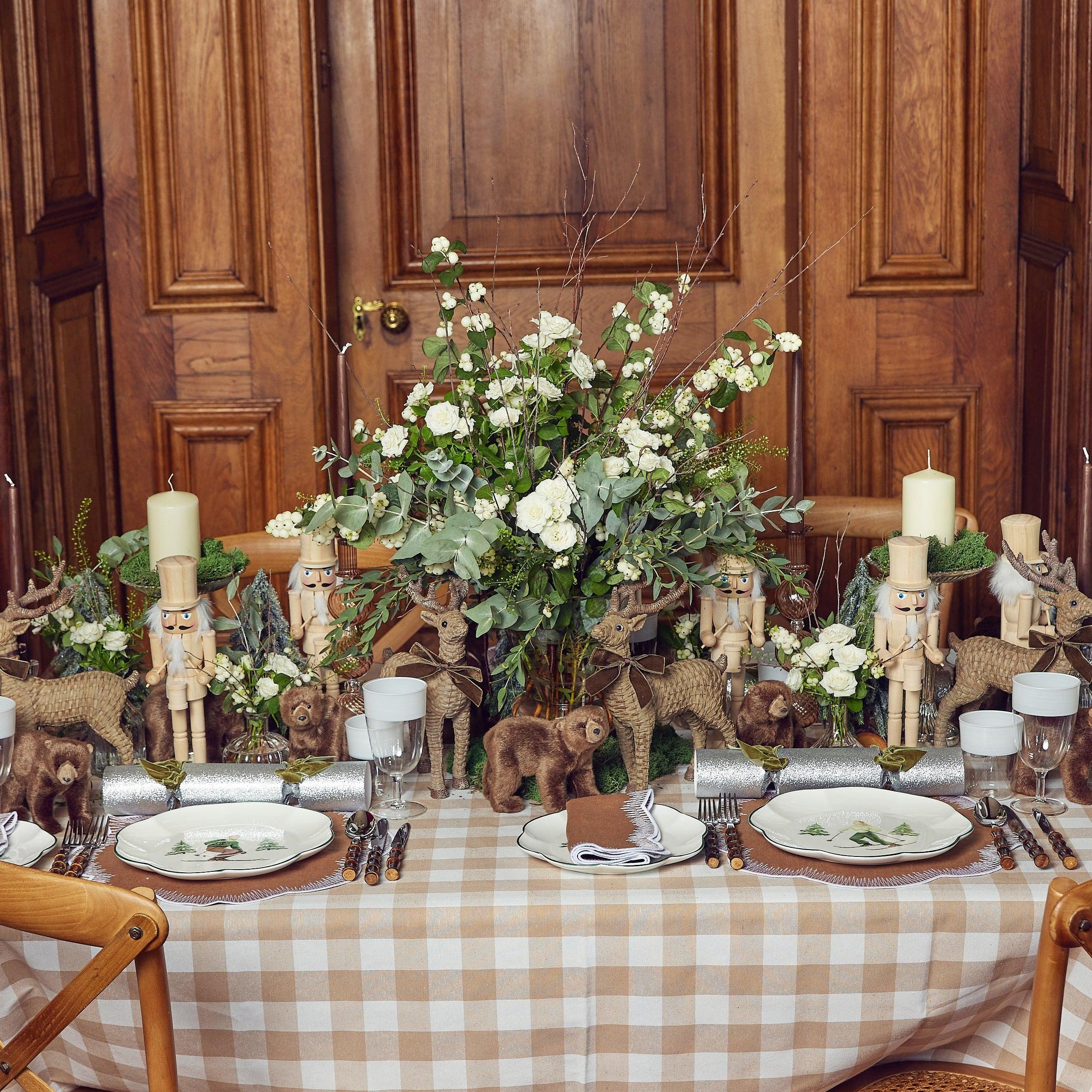 Set a refined table with Alathea Caramel Linen Placemats.