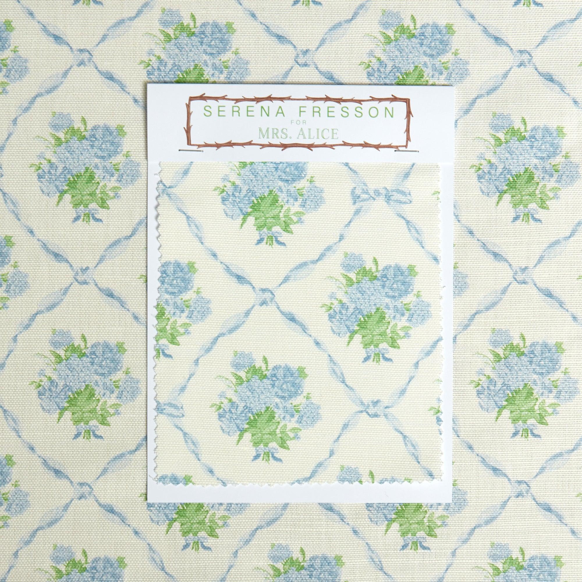 Alice's Bouquet Fabric (Blue) - Mrs. Alice