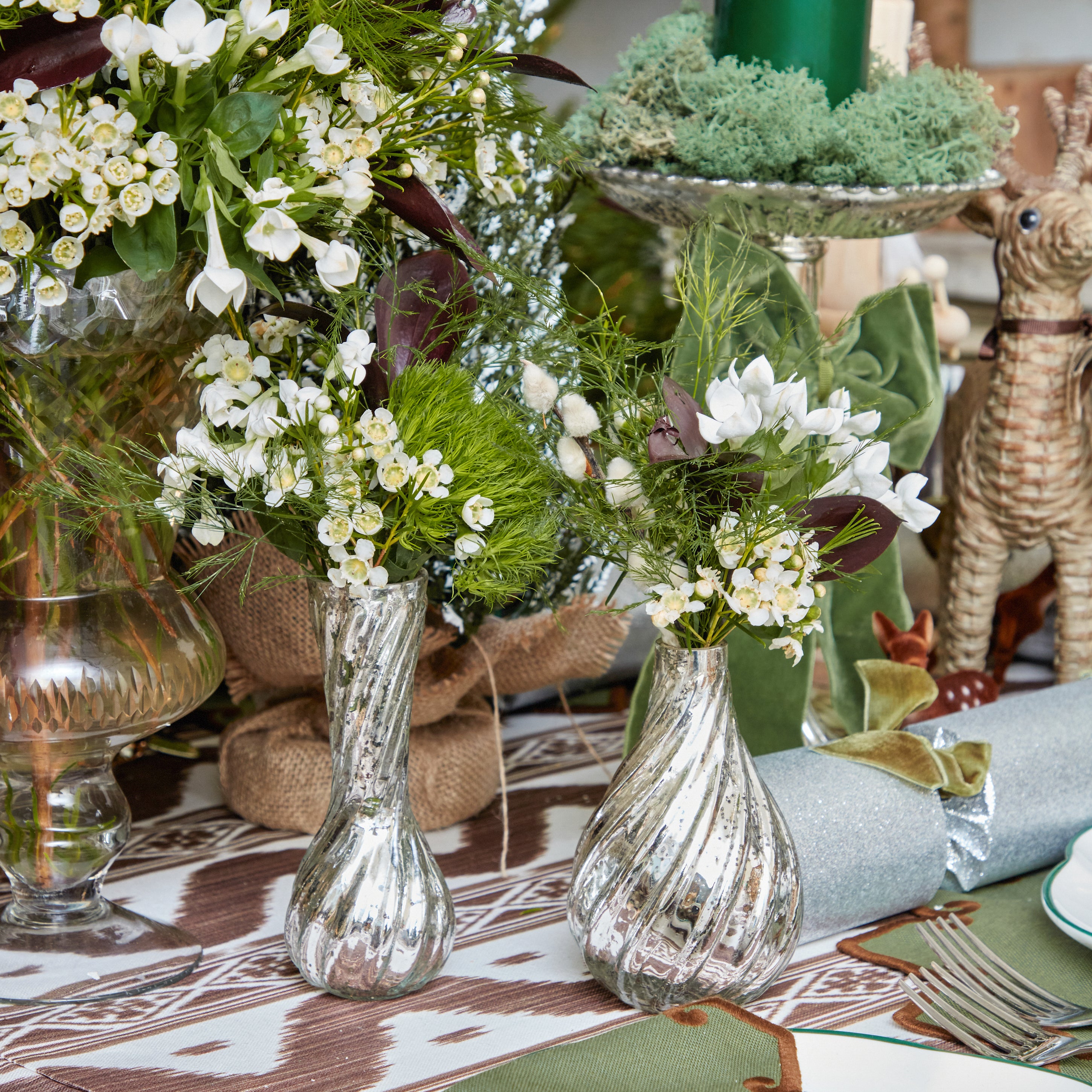 Trio of Mercury Bud Vases