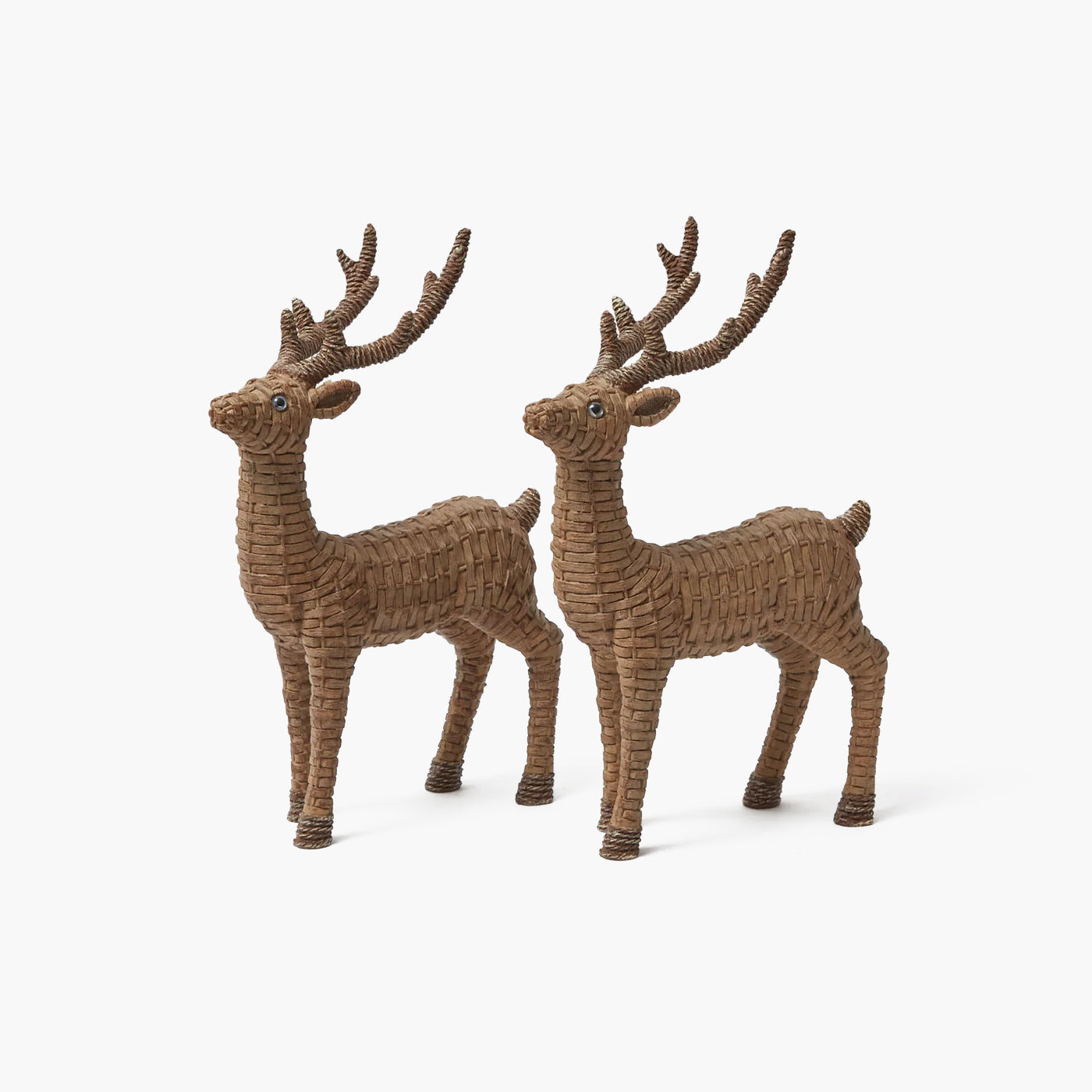 Mini Rattan Reindeer (Pair) - 20cm