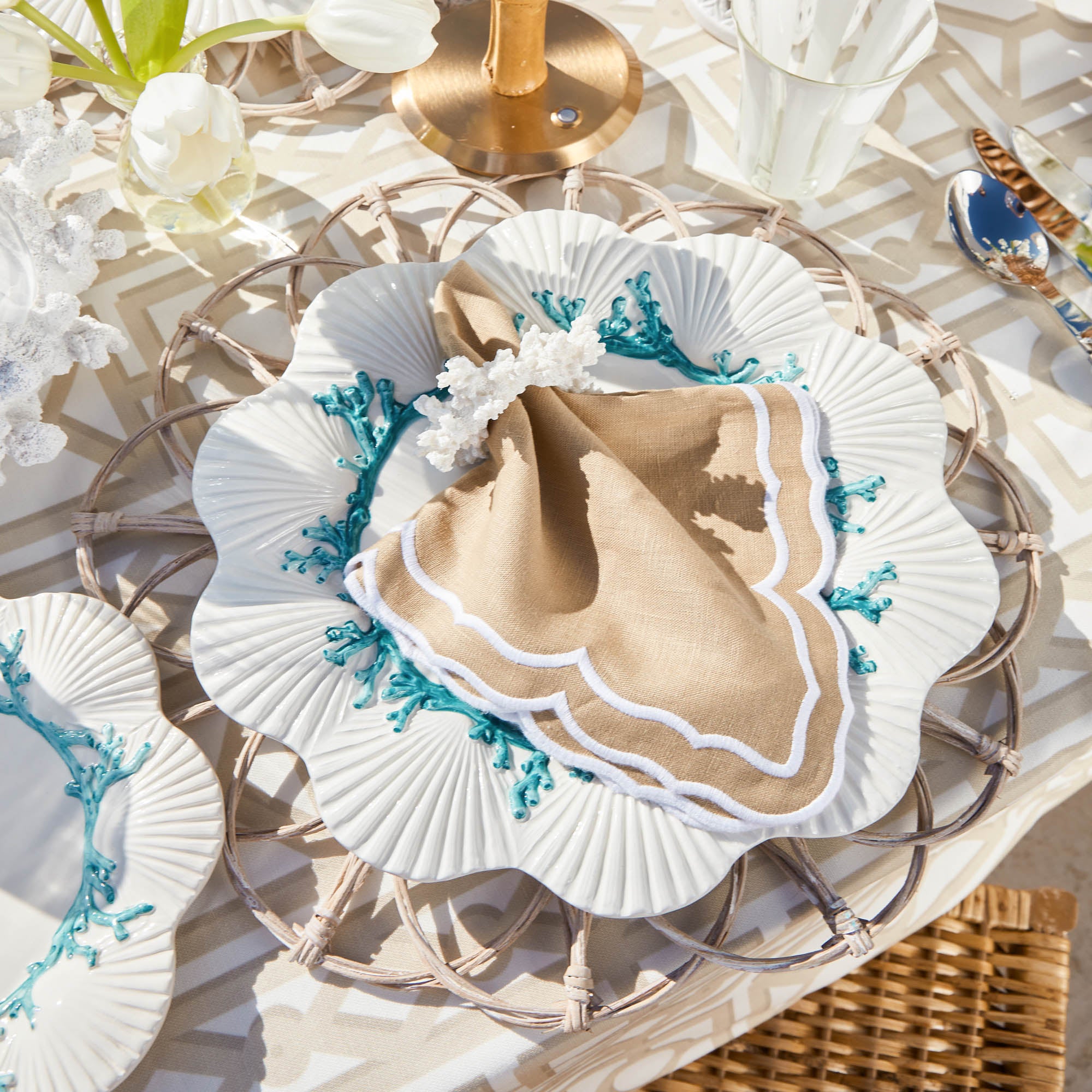 Fleur Sand Napkins (Set of 4)